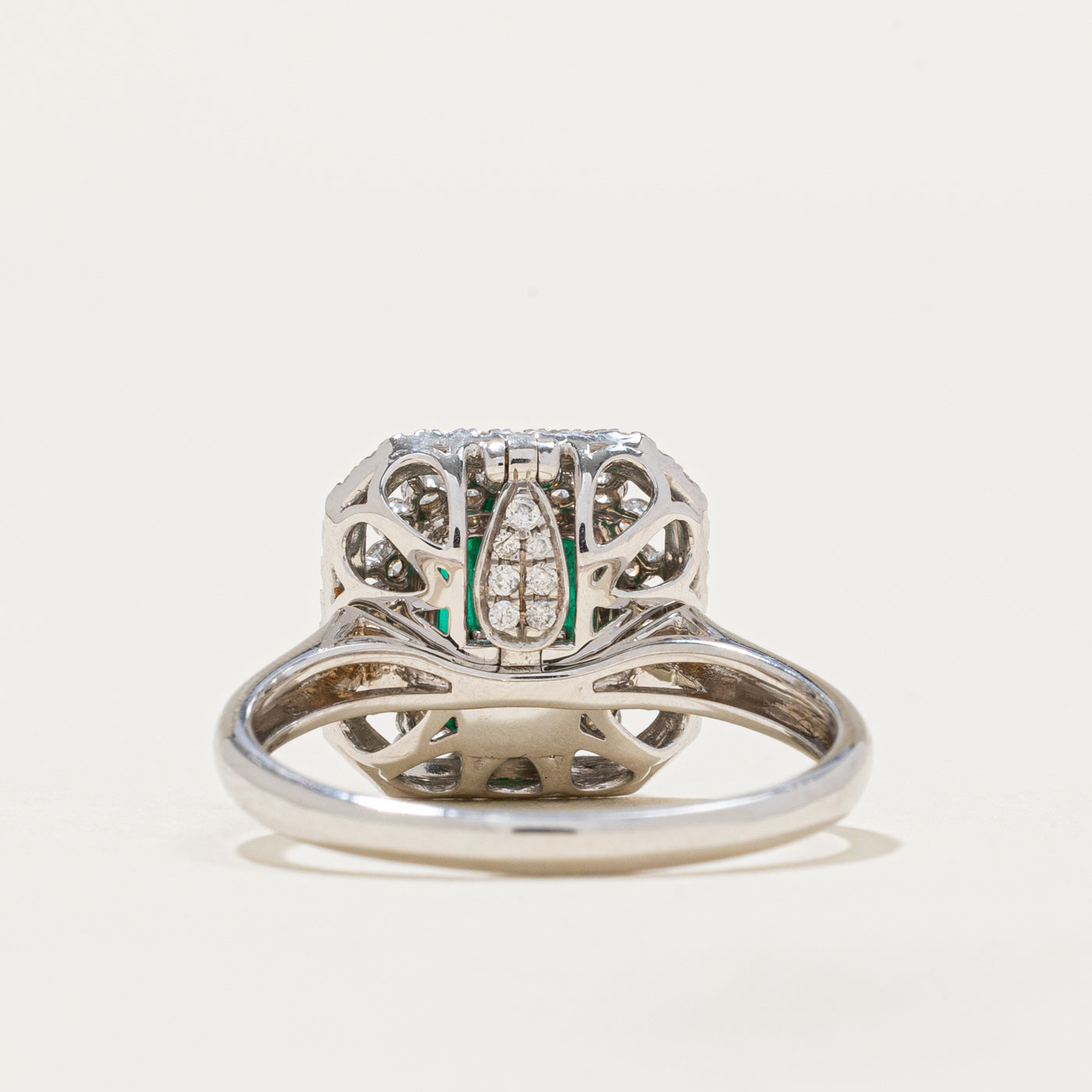 Emerald & Diamond Convertible Pendant & Ring | 1.52ct, 0.419ctw | SZ 7