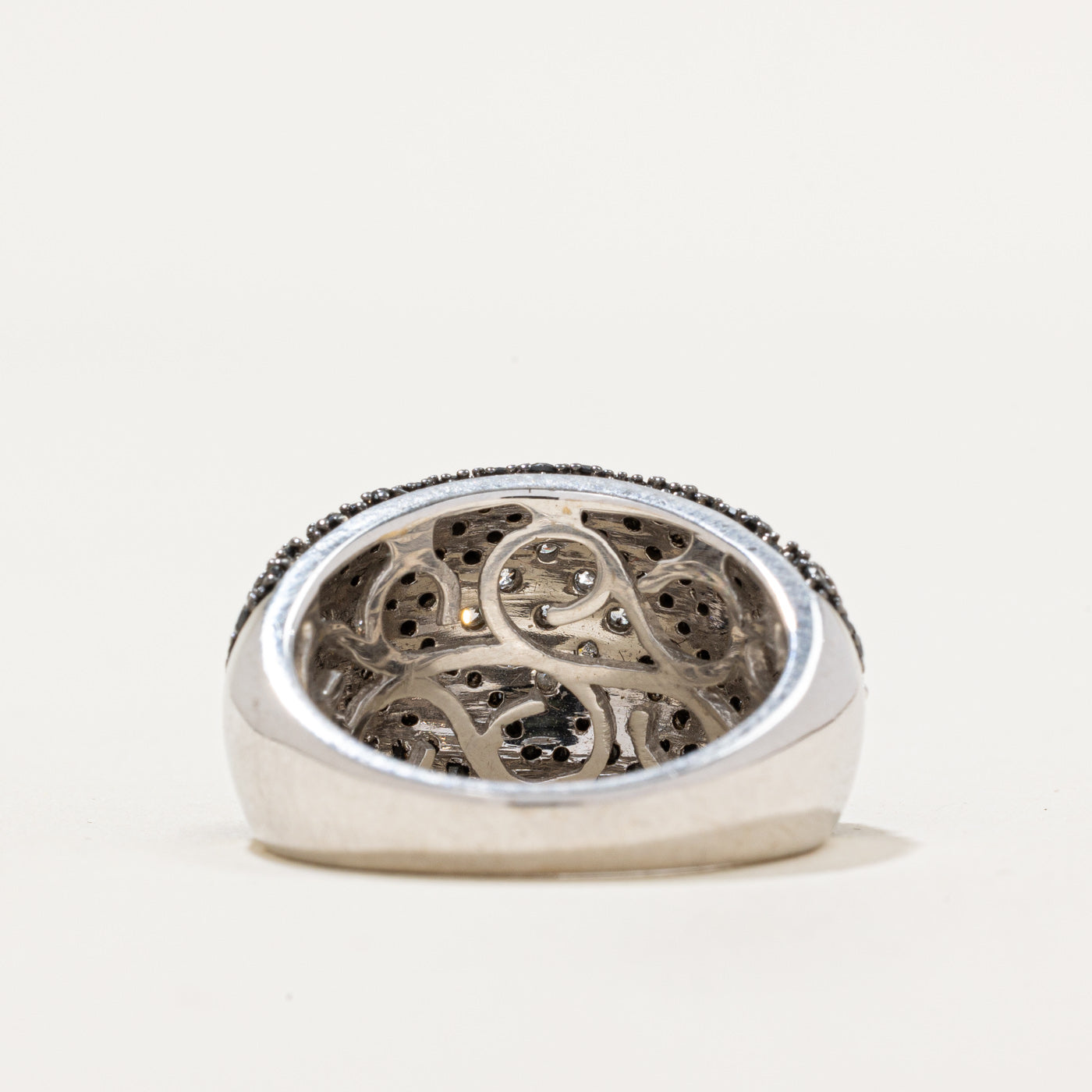 Black & White Diamond Dome Ring | 1.40ctw, 1.00ctw | SZ 6.75