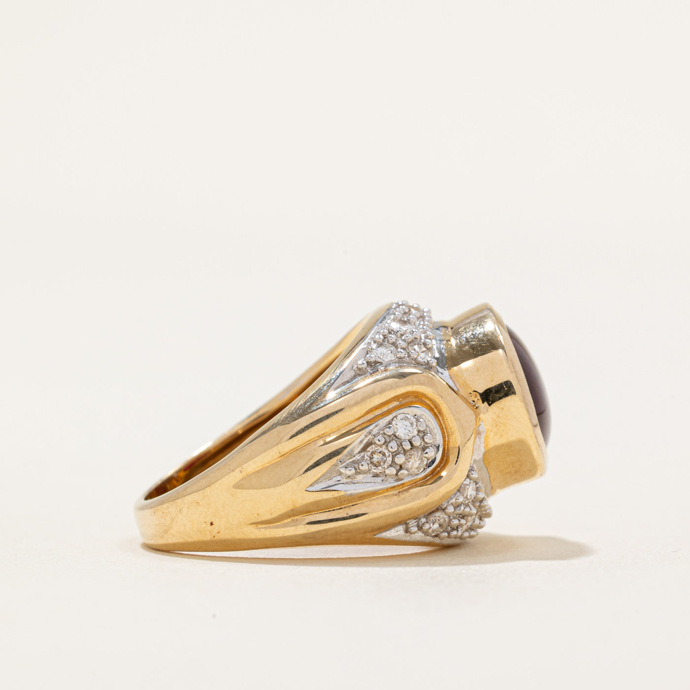 Tourmaline & Diamond Dome Cocktail Ring | 4.50ct, o.32ctw | SZ 6.25