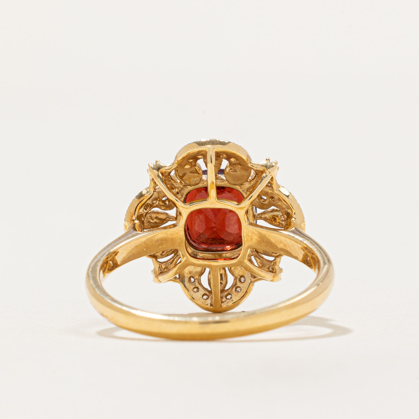 Garnet & Diamond Cocktail Ring | 1.87ct, 0.12ctw | SZ 6.25