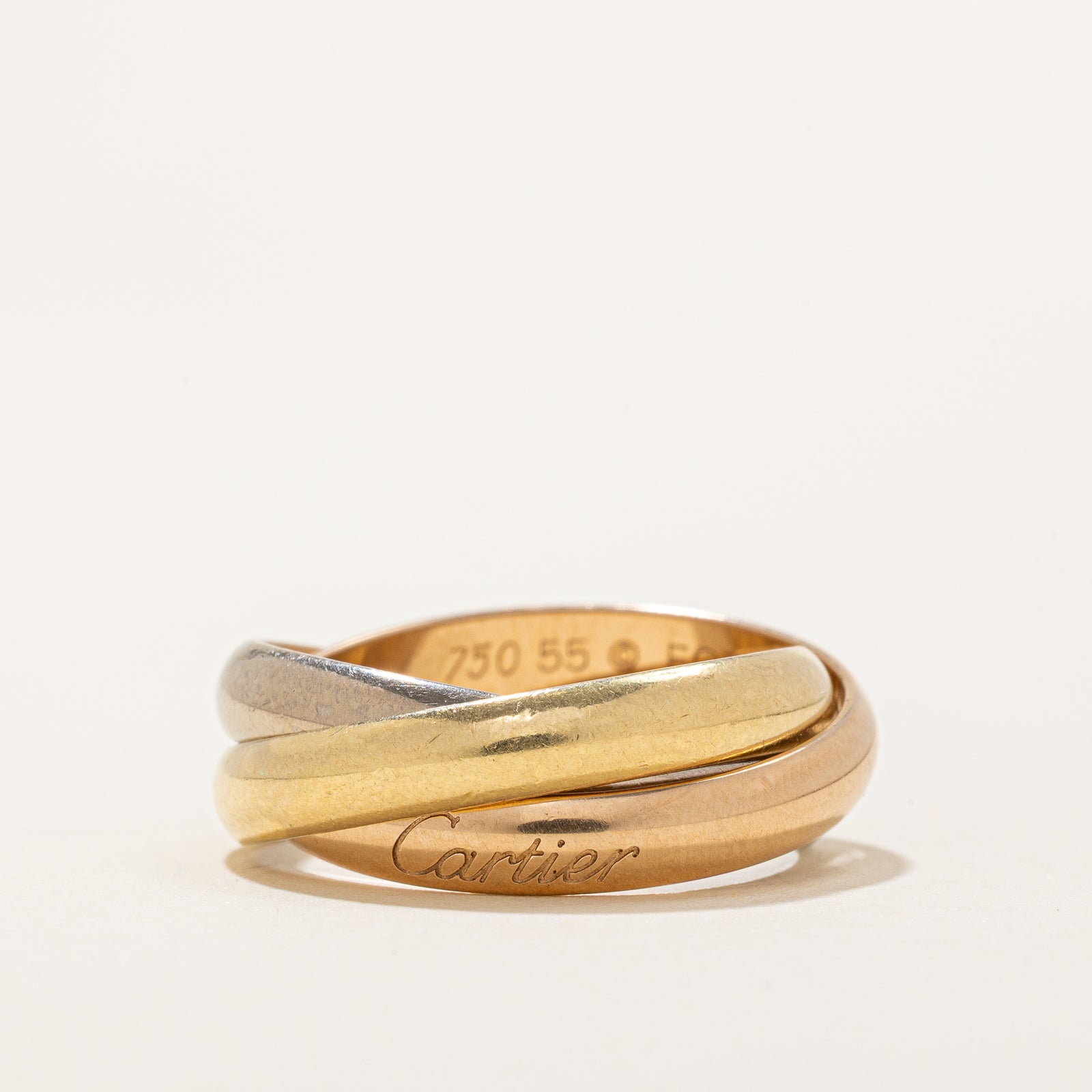 'Cartier' Trinity Ring - Classic Model | 3.45mm | SZ 7.5 | Cartier Size 55