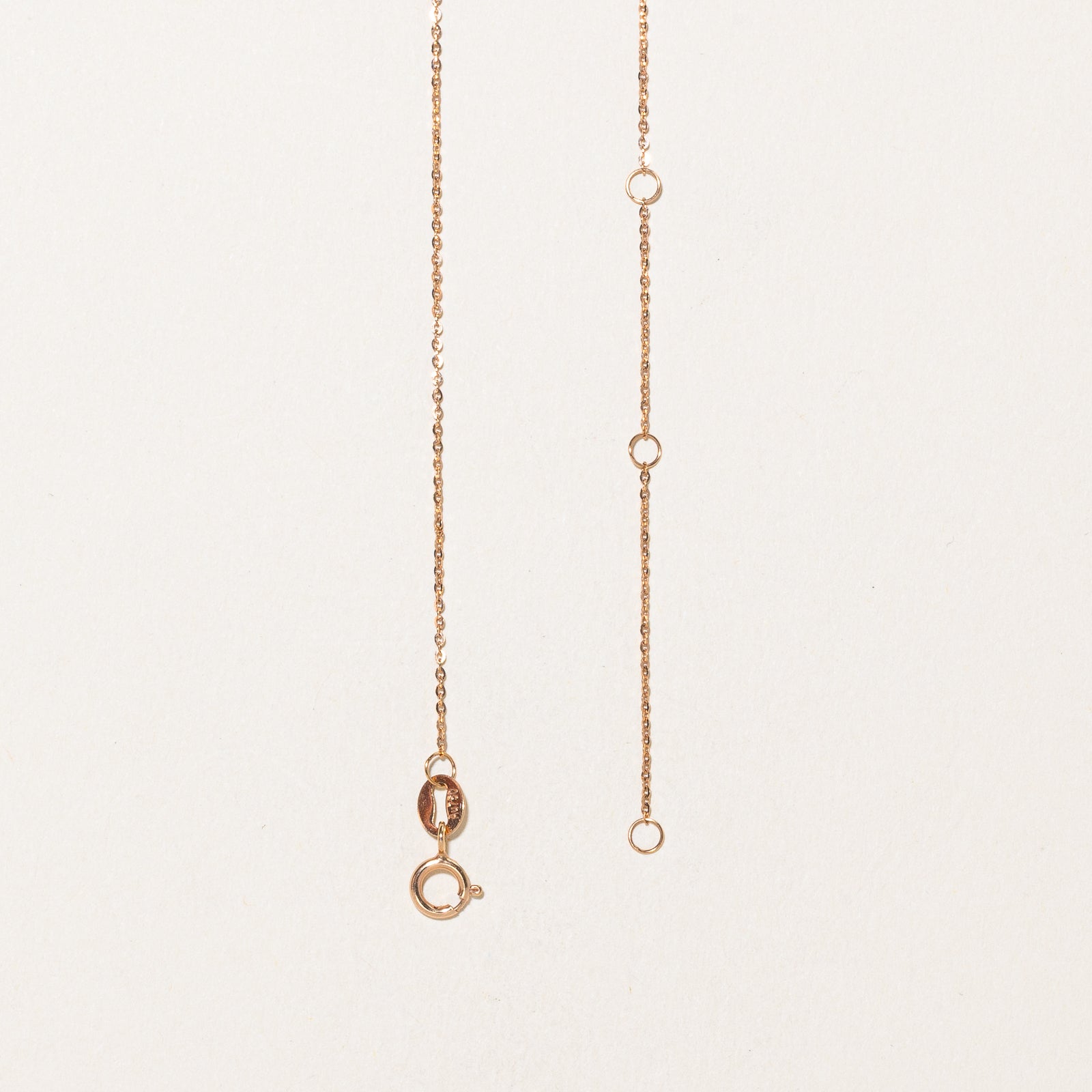 Diamond Clover Key Pendant Necklace | 0.03ctw | 18"