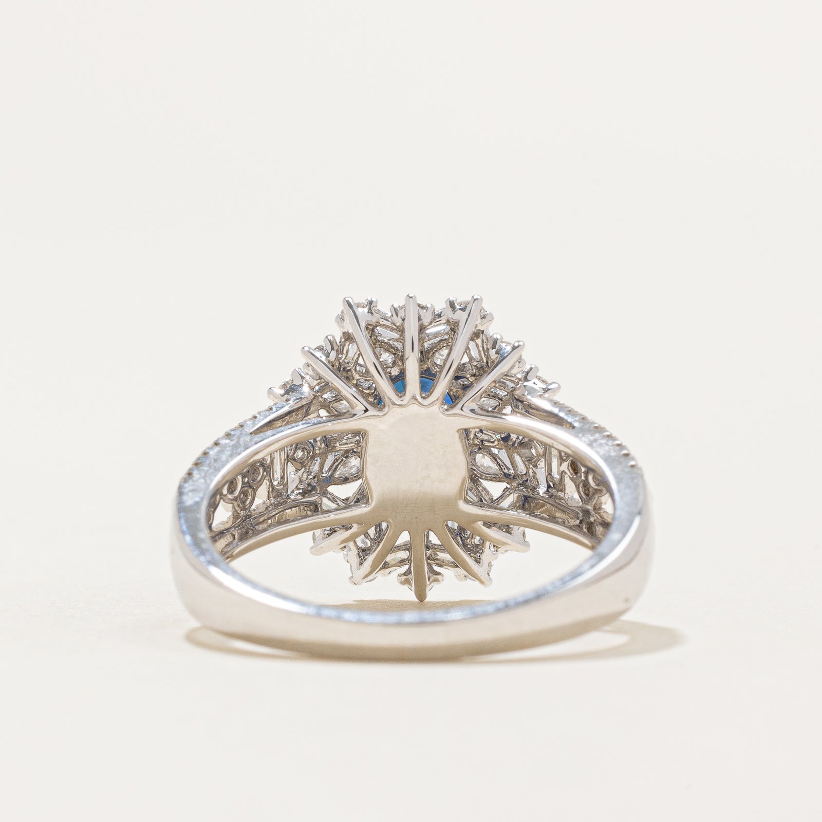 Sapphire & Diamond Engagement Ring | 0.98ct, 1.84ctw | SZ 6.25