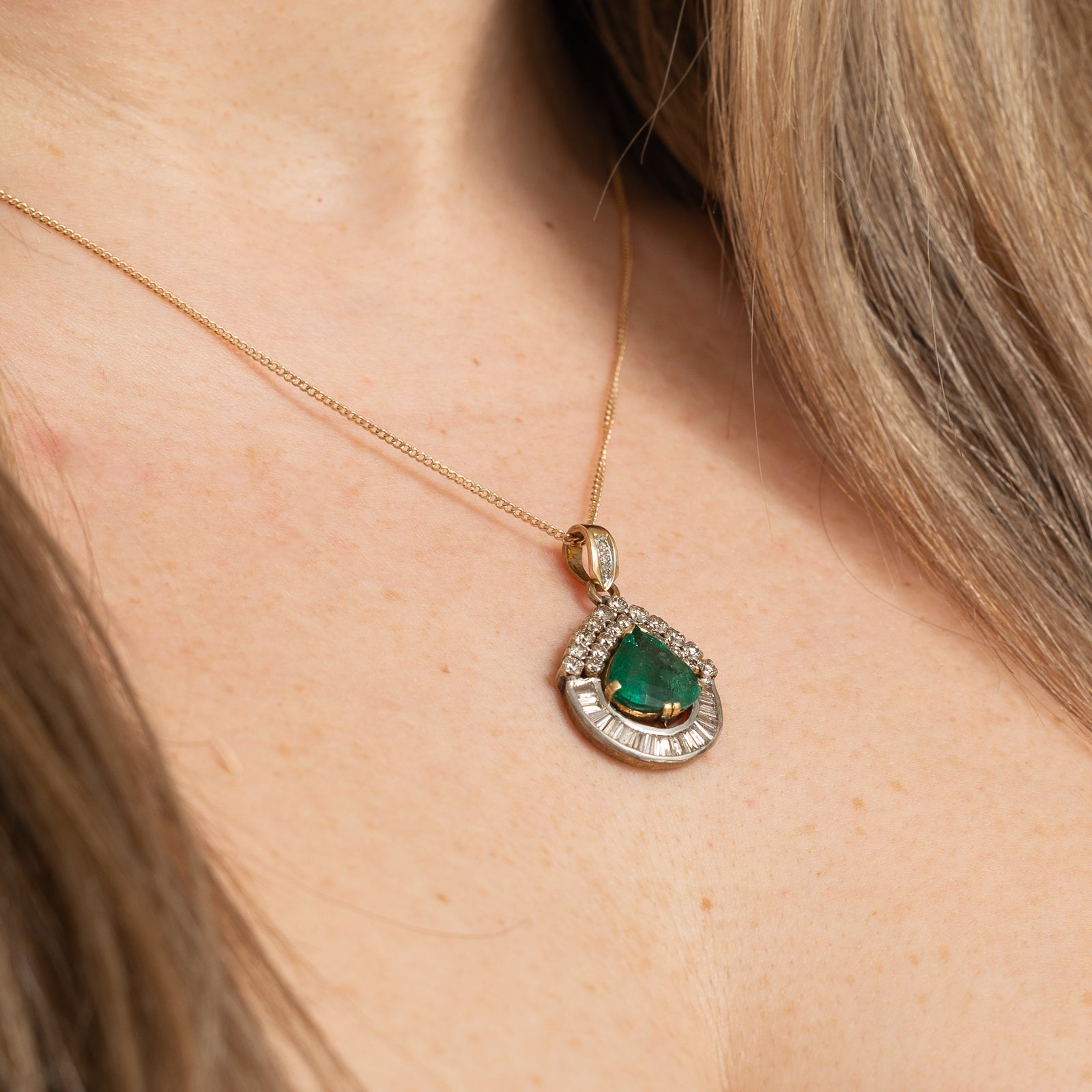 Emerald & Diamond Pendant | 4.70ct, 1.15ctw