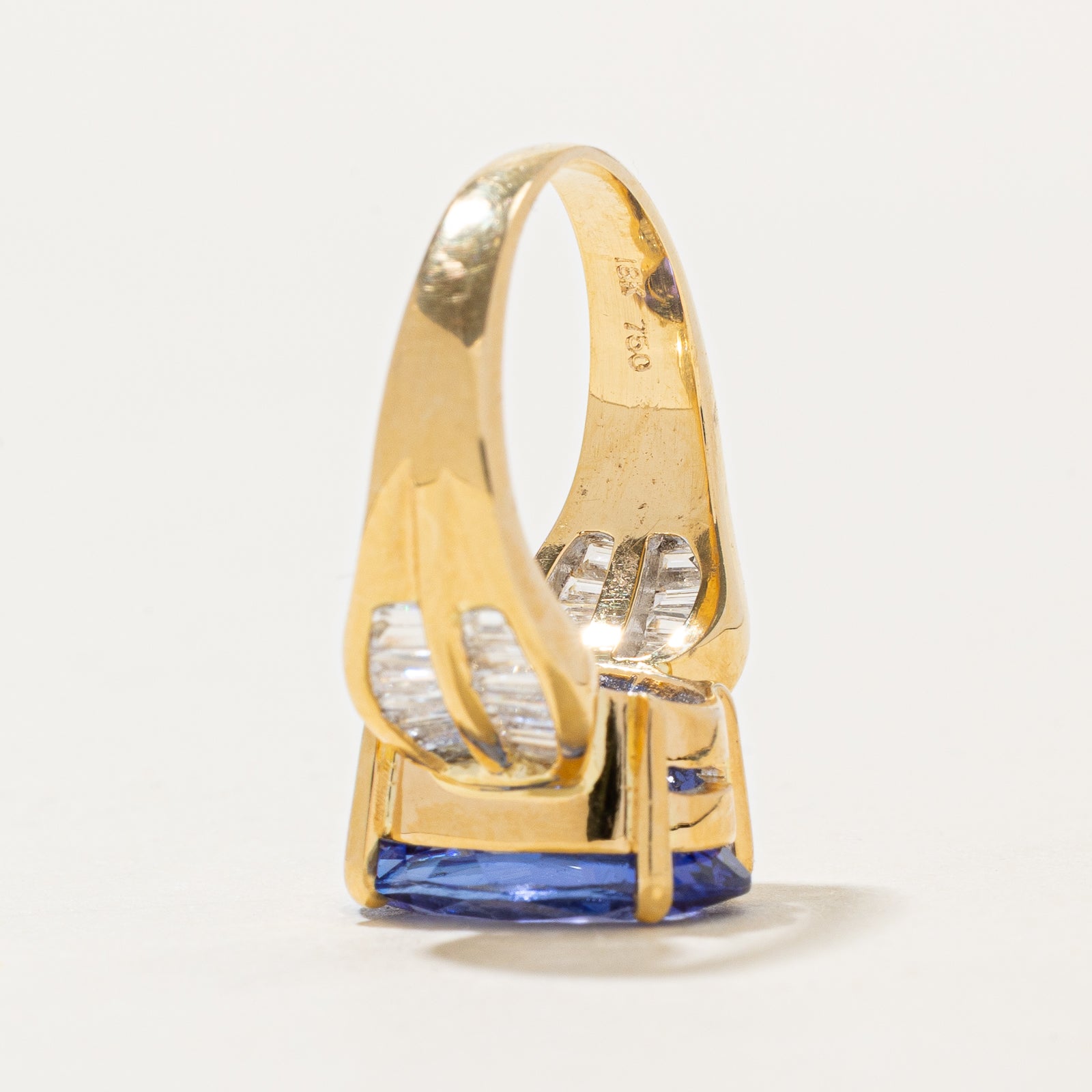 Tanzanite & Diamond Reverse Tapered Ring | 4.50ct, 0.50ctw | SZ 6.25