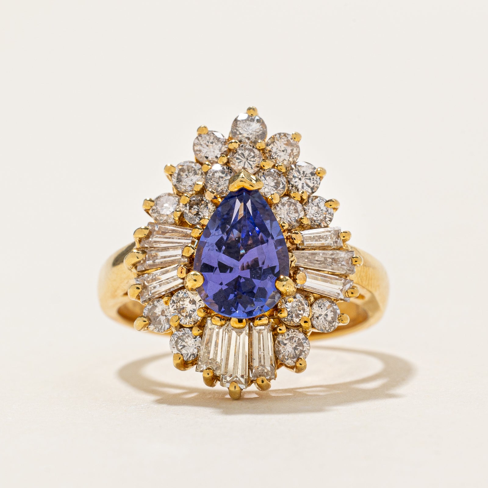 Tanzanite & Diamond Cocktail Ring | 1.45ct, 1.08ctw | SZ 6.5