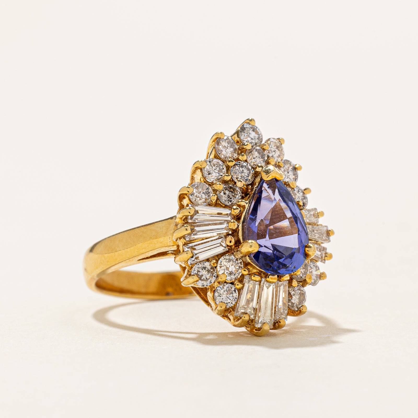 Tanzanite & Diamond Cocktail Ring | 1.45ct, 1.08ctw | SZ 6.5