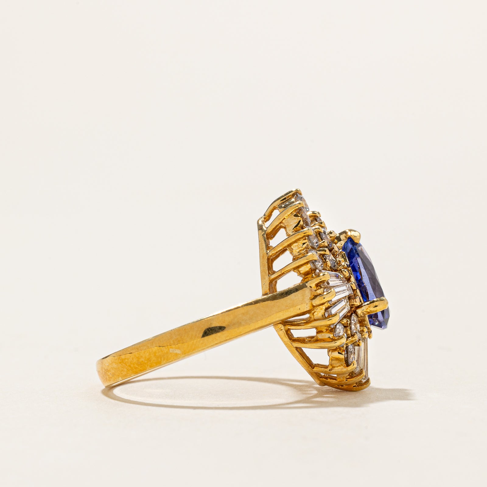Tanzanite & Diamond Cocktail Ring | 1.45ct, 1.08ctw | SZ 6.5