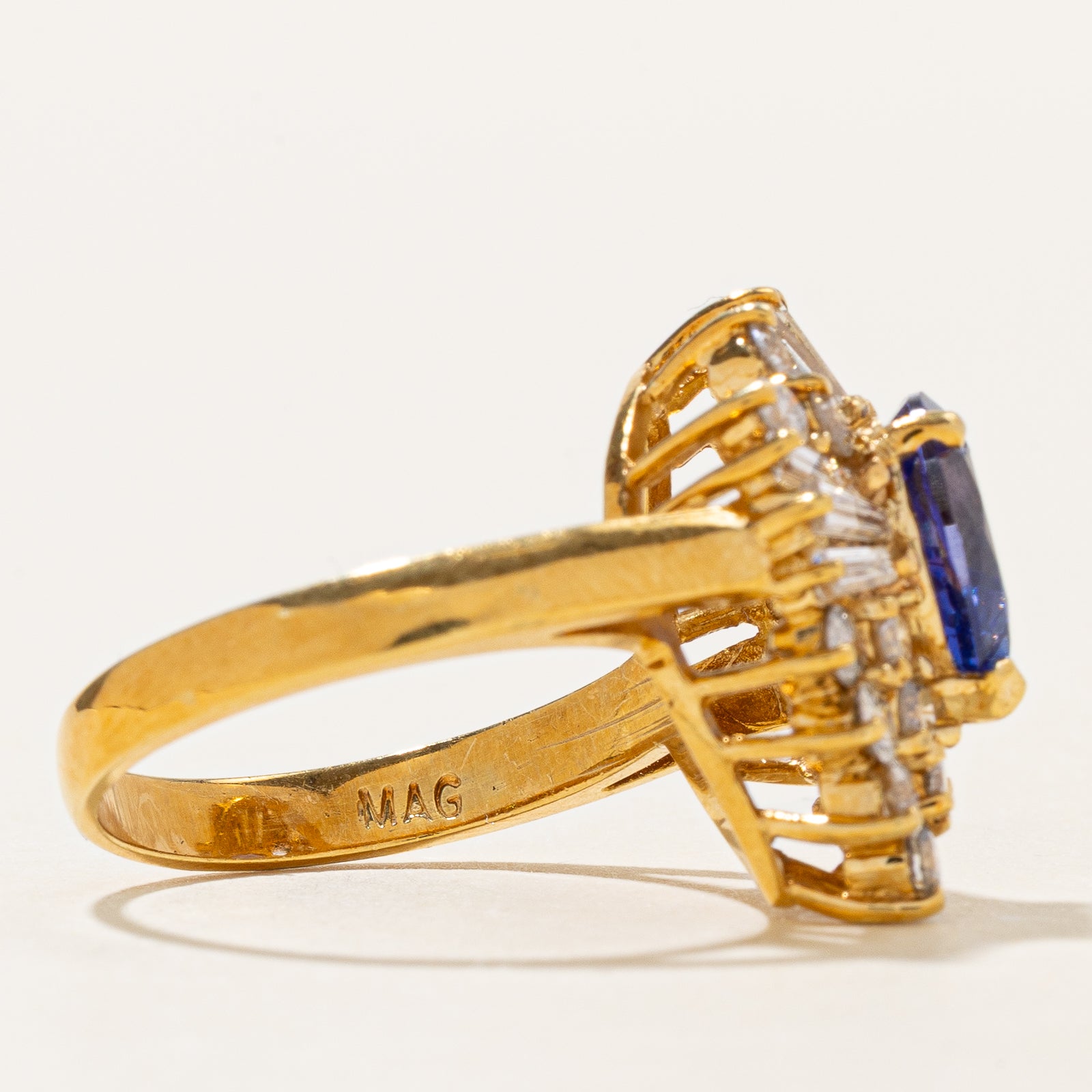 Tanzanite & Diamond Cocktail Ring | 1.45ct, 1.08ctw | SZ 6.5