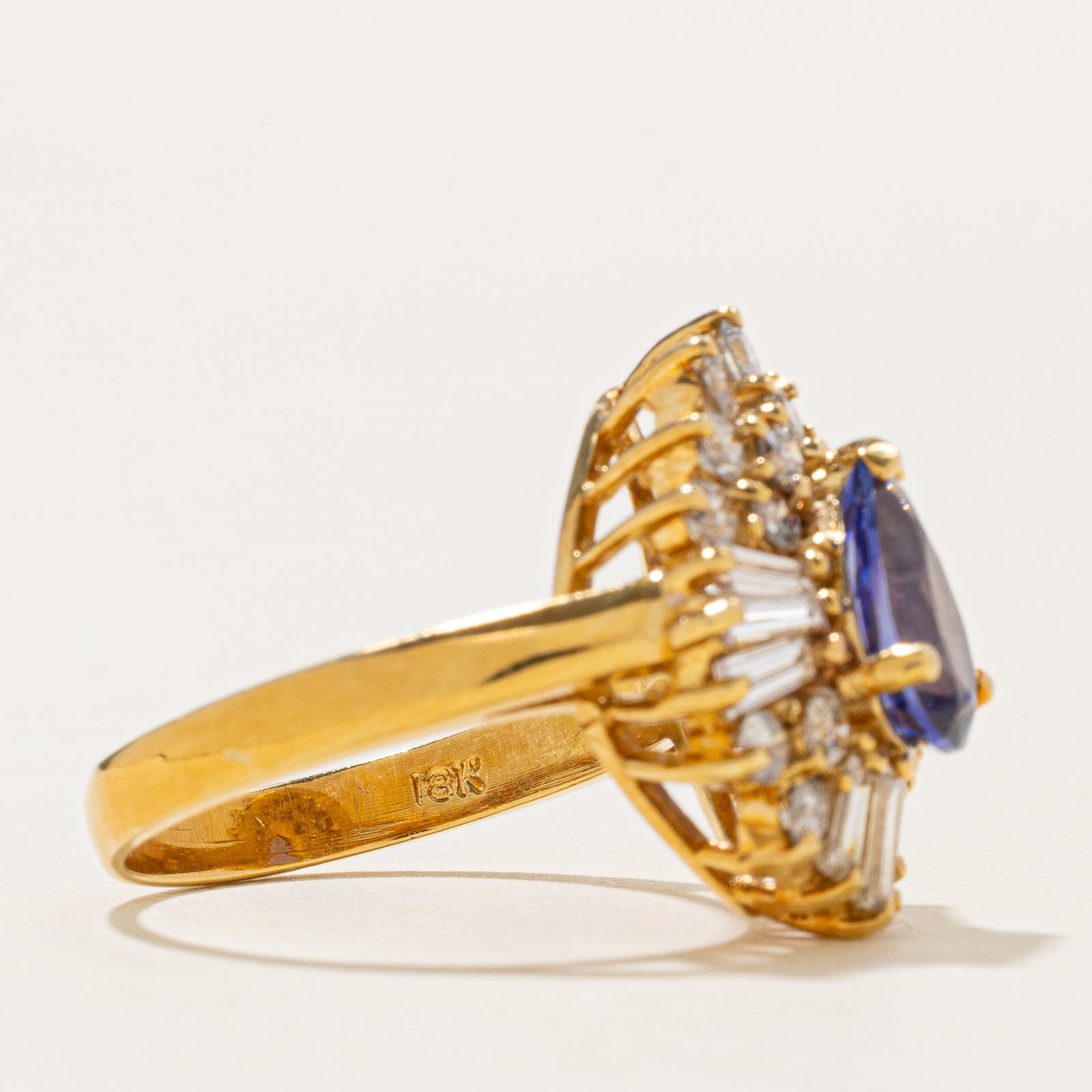 Tanzanite & Diamond Cocktail Ring | 1.45ct, 1.08ctw | SZ 6.5