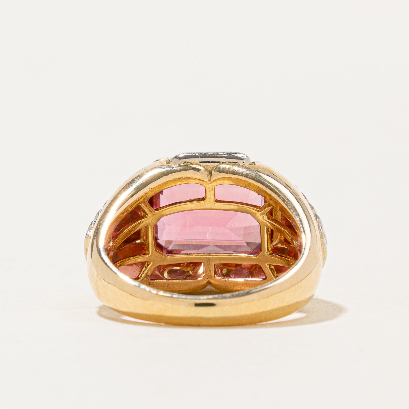 'Bvlgari' Bezel Set Pink Tourmaline Ring | 5.00ct | SZ 6