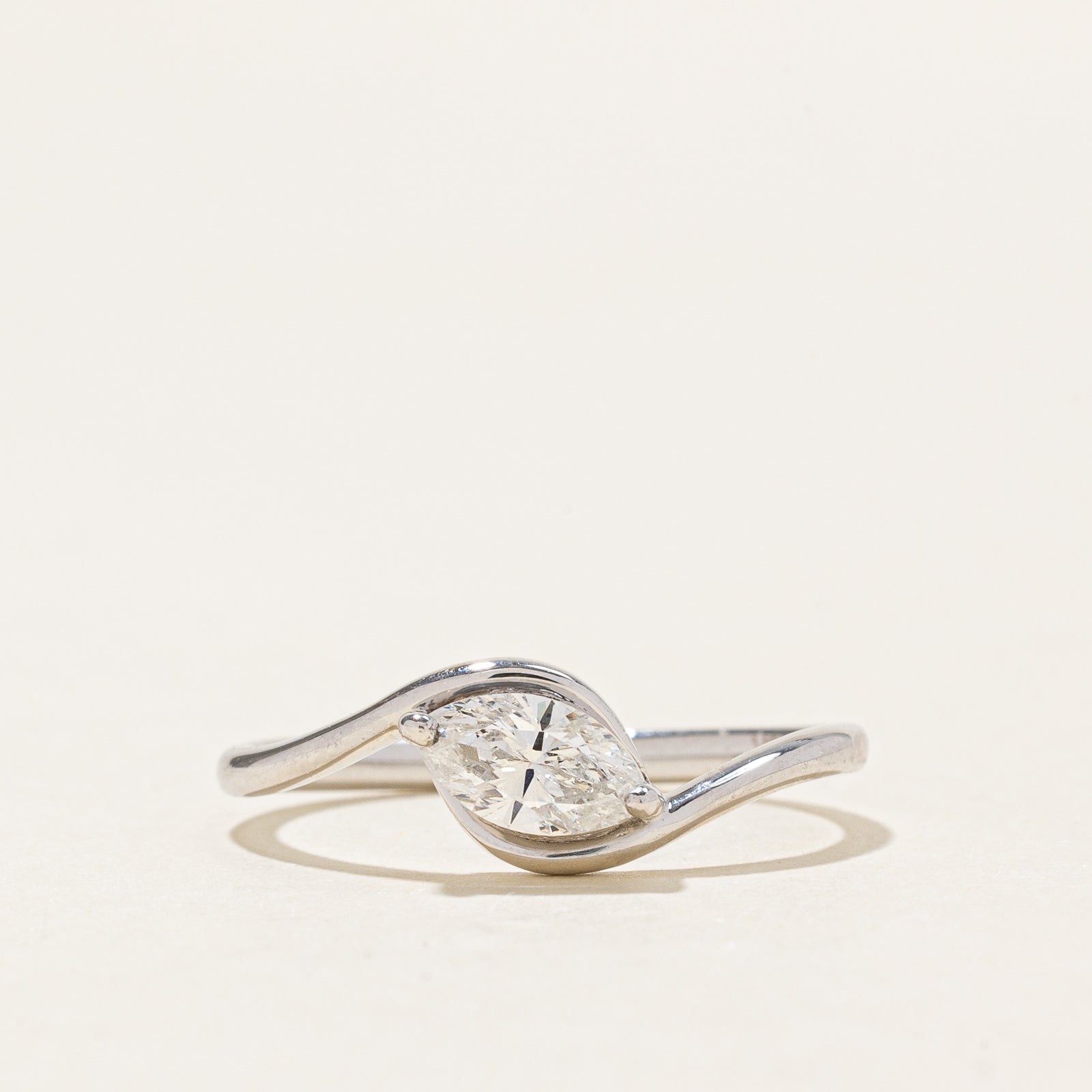 GIA Marquise Cut Diamond Bypass Ring | 0.45ct | SZ 6.5
