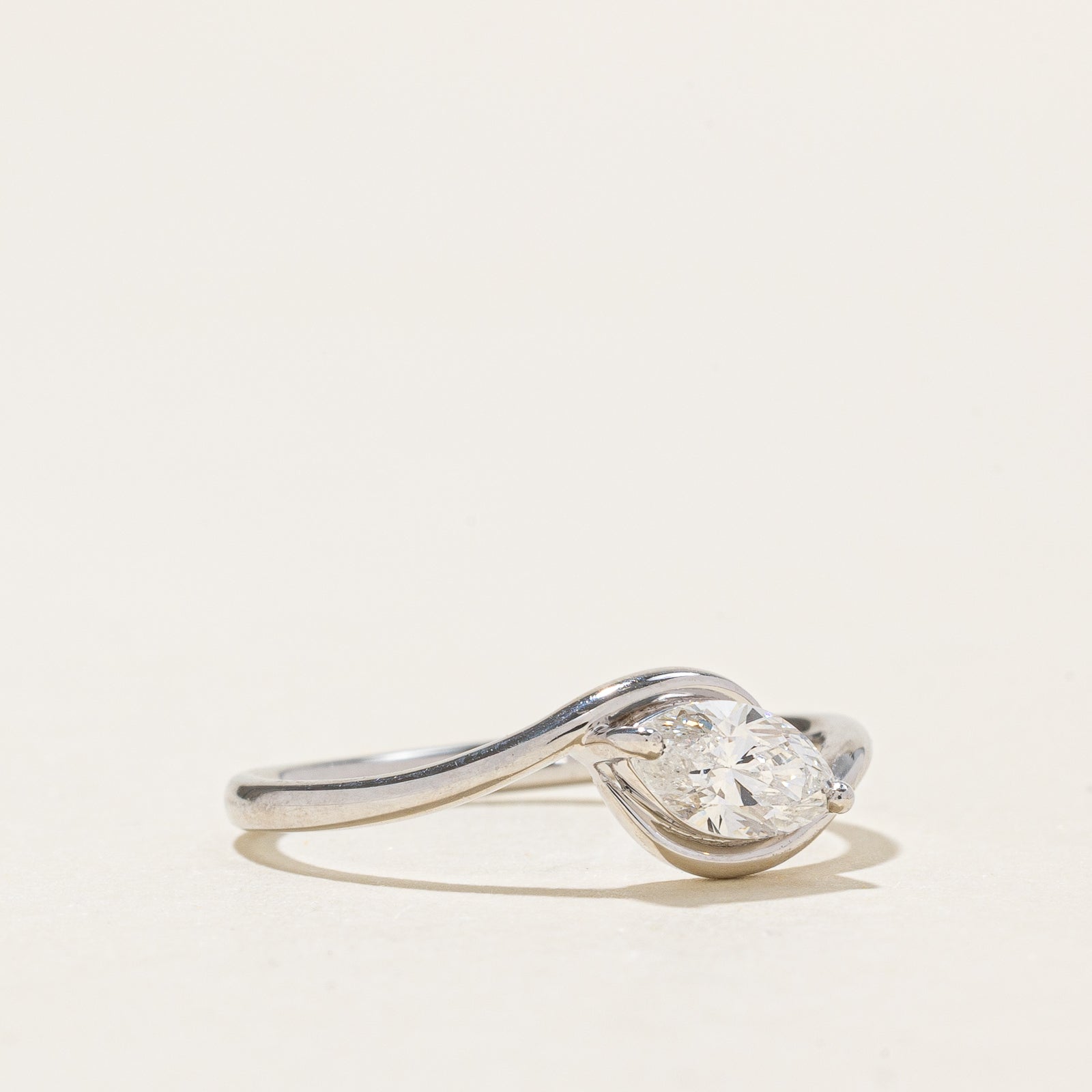 GIA Marquise Cut Diamond Bypass Ring | 0.45ct | SZ 6.5