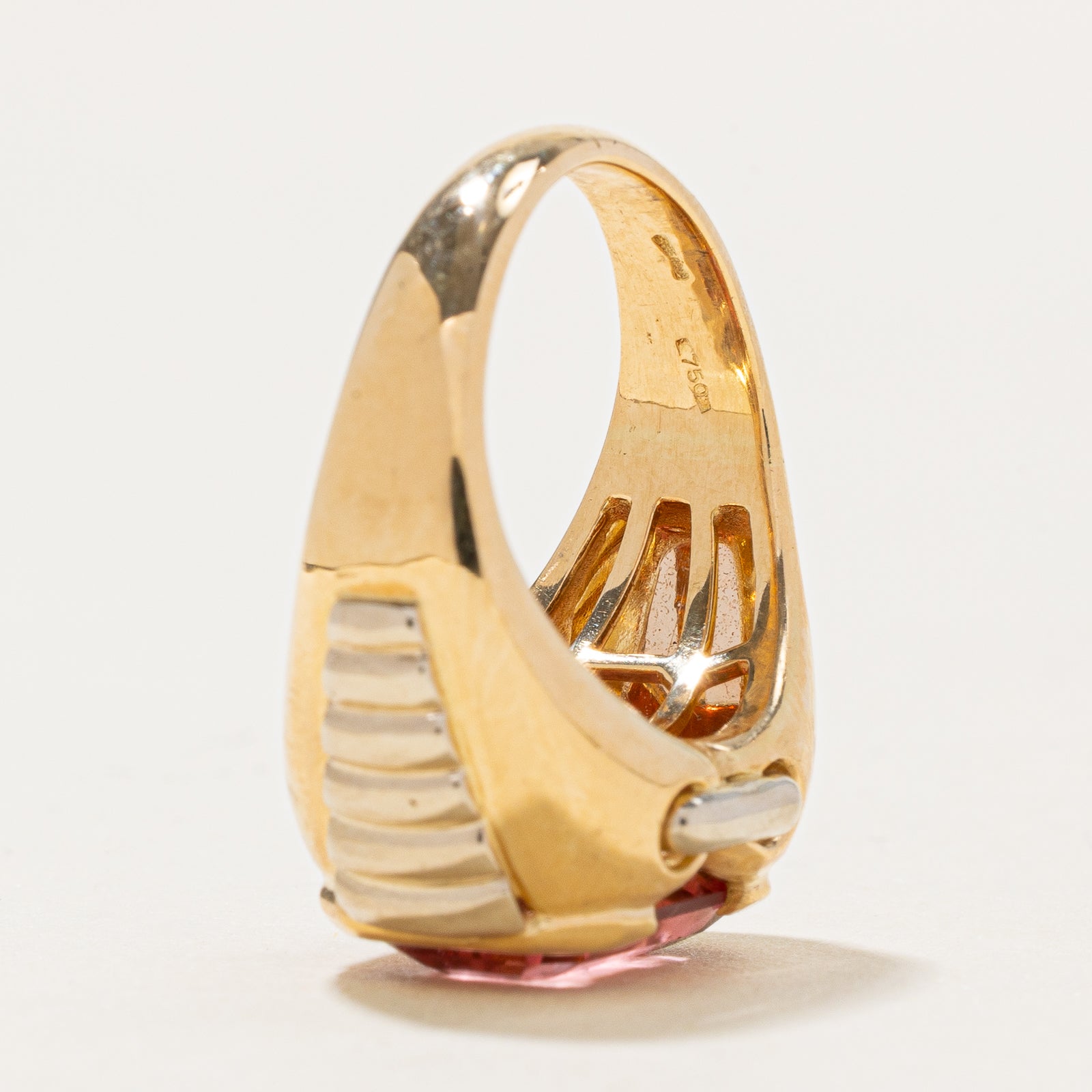 'Bvlgari' Bezel Set Pink Tourmaline Ring | 5.00ct | SZ 6