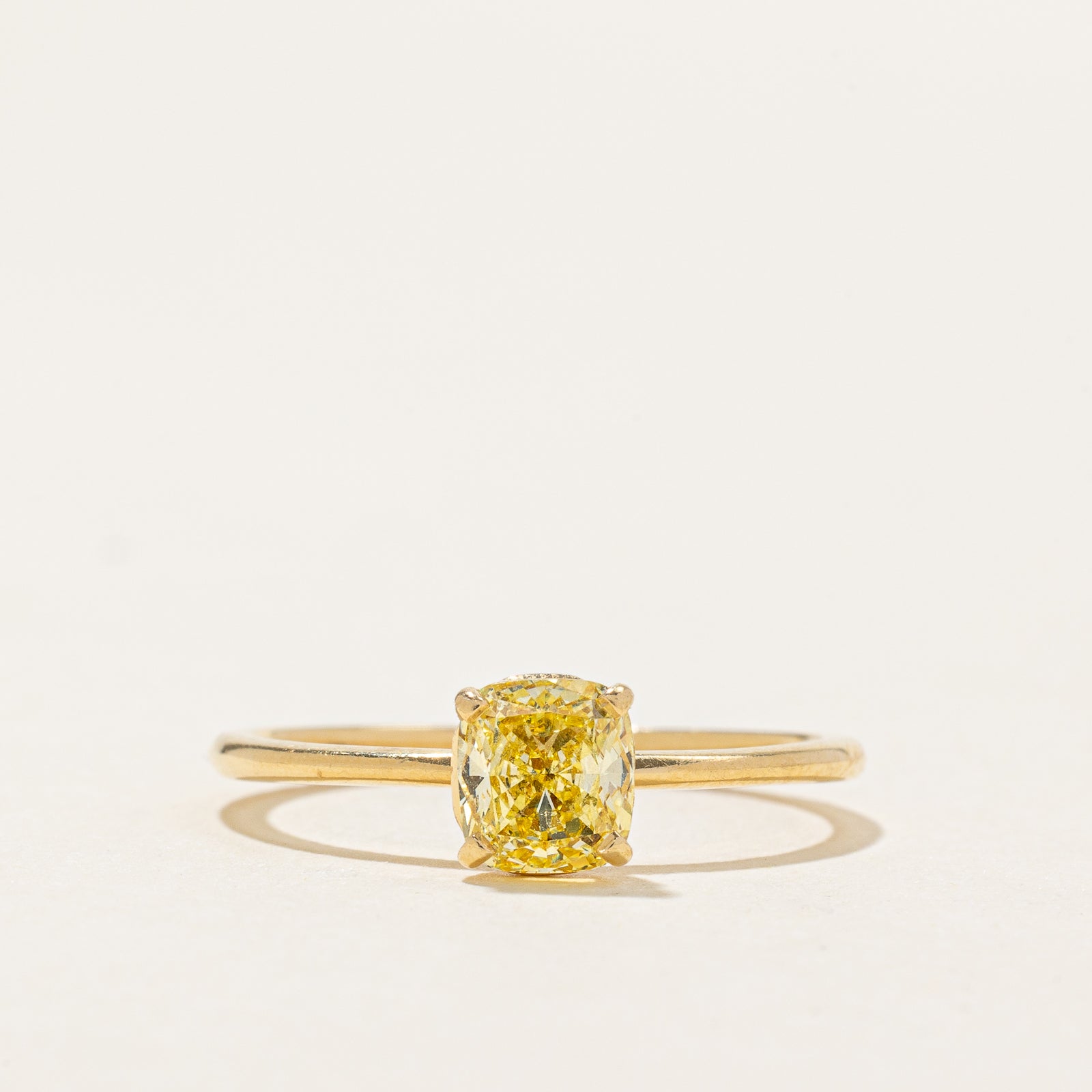 'Tiffany & Co' Fancy Intense Yellow Diamond Ring | 0.92ct | SZ 7.25