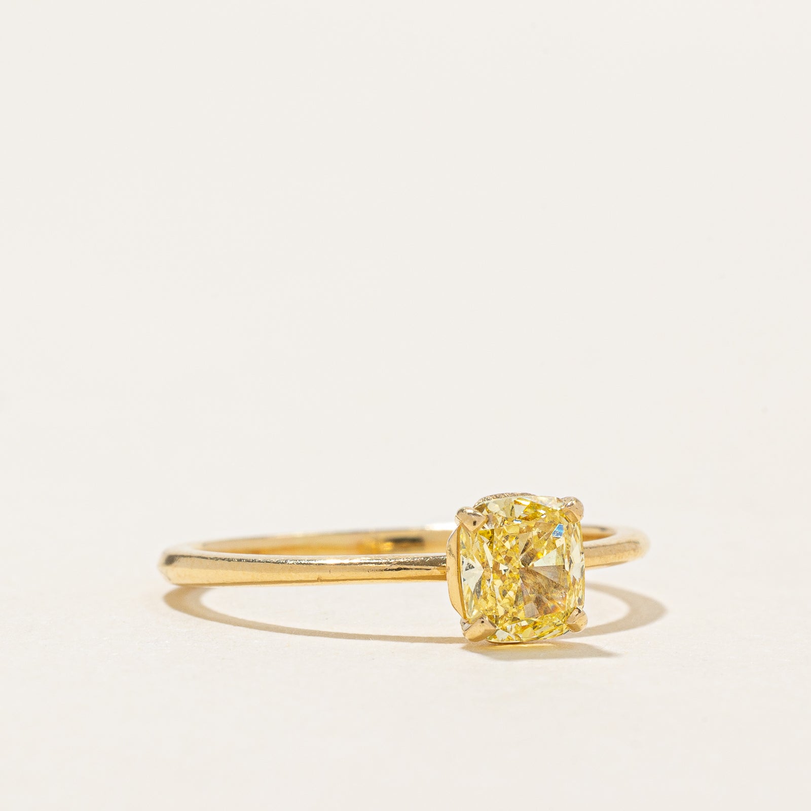'Tiffany & Co' Fancy Intense Yellow Diamond Ring | 0.92ct | SZ 7.25