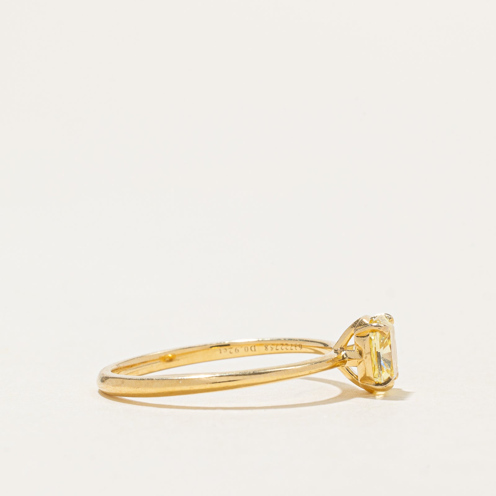 'Tiffany & Co' Fancy Intense Yellow Diamond Ring | 0.92ct | SZ 7.25