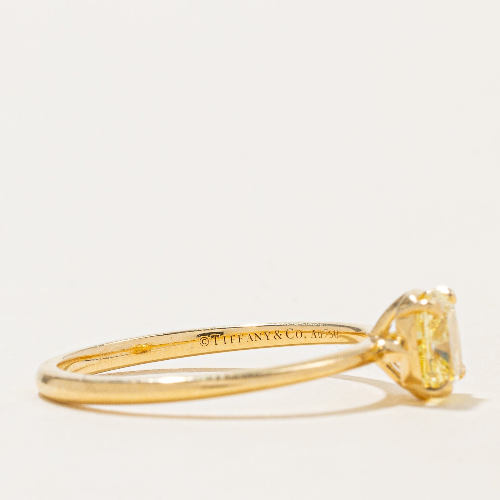 'Tiffany & Co' Fancy Intense Yellow Diamond Ring | 0.92ct | SZ 7.25