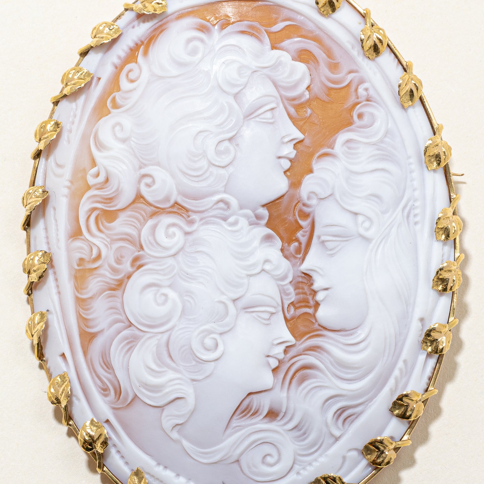 Italian Cameo Agate Convertible Pendant & Brooch