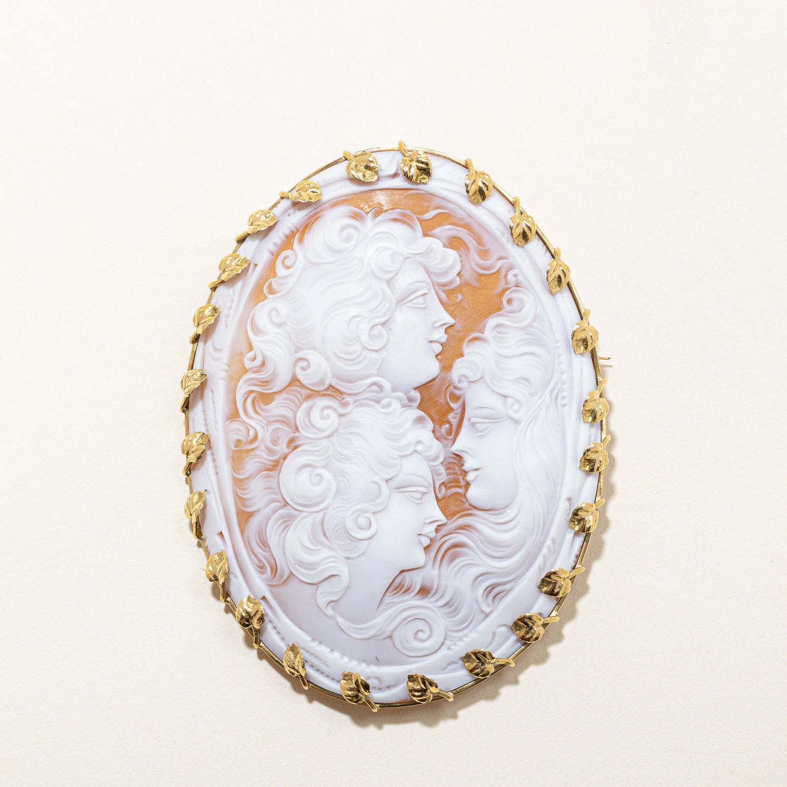 Italian Cameo Agate Convertible Pendant & Brooch