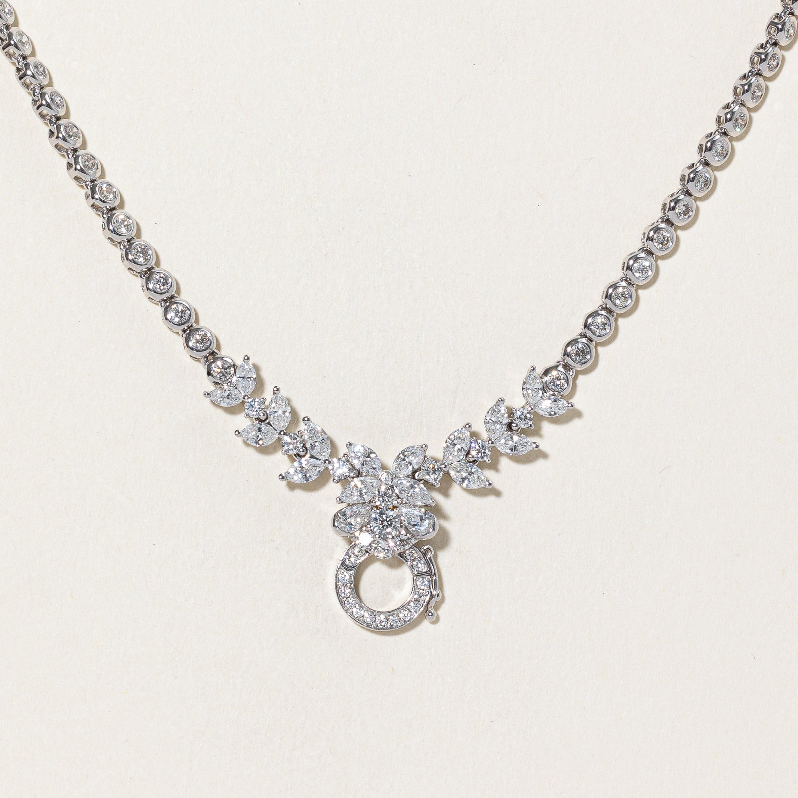 Diamond Encrusted Necklace | 2.50ctw | 18"