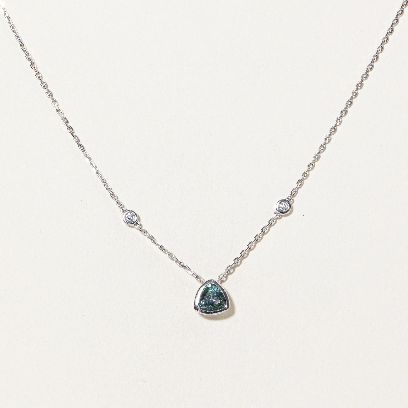GIA Unheated Sapphire & Diamond Pendant Necklace | 1.06ct, 0.06ctw | 15.5"