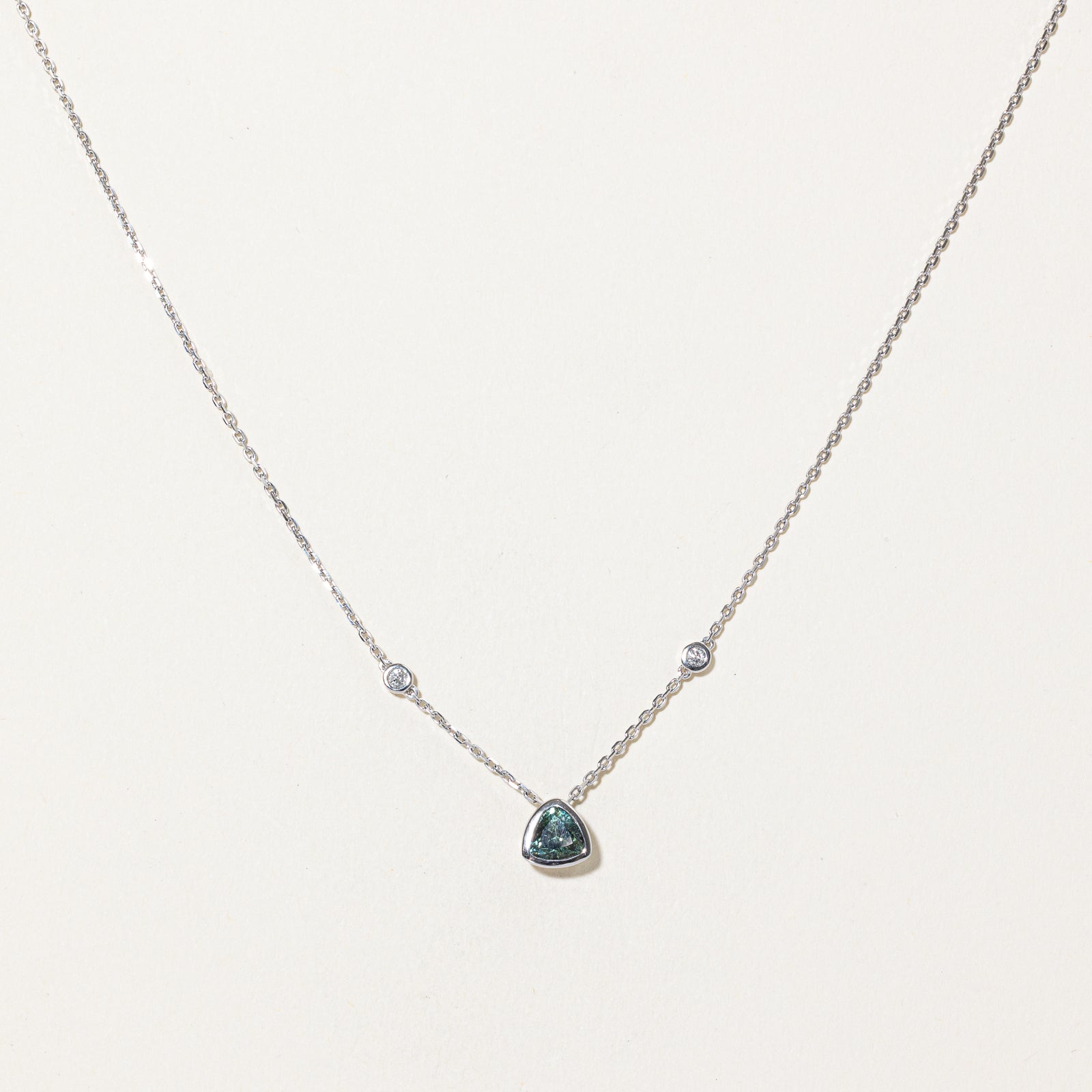 GIA Unheated Sapphire & Diamond Pendant Necklace | 1.06ct, 0.06ctw | 15.5"