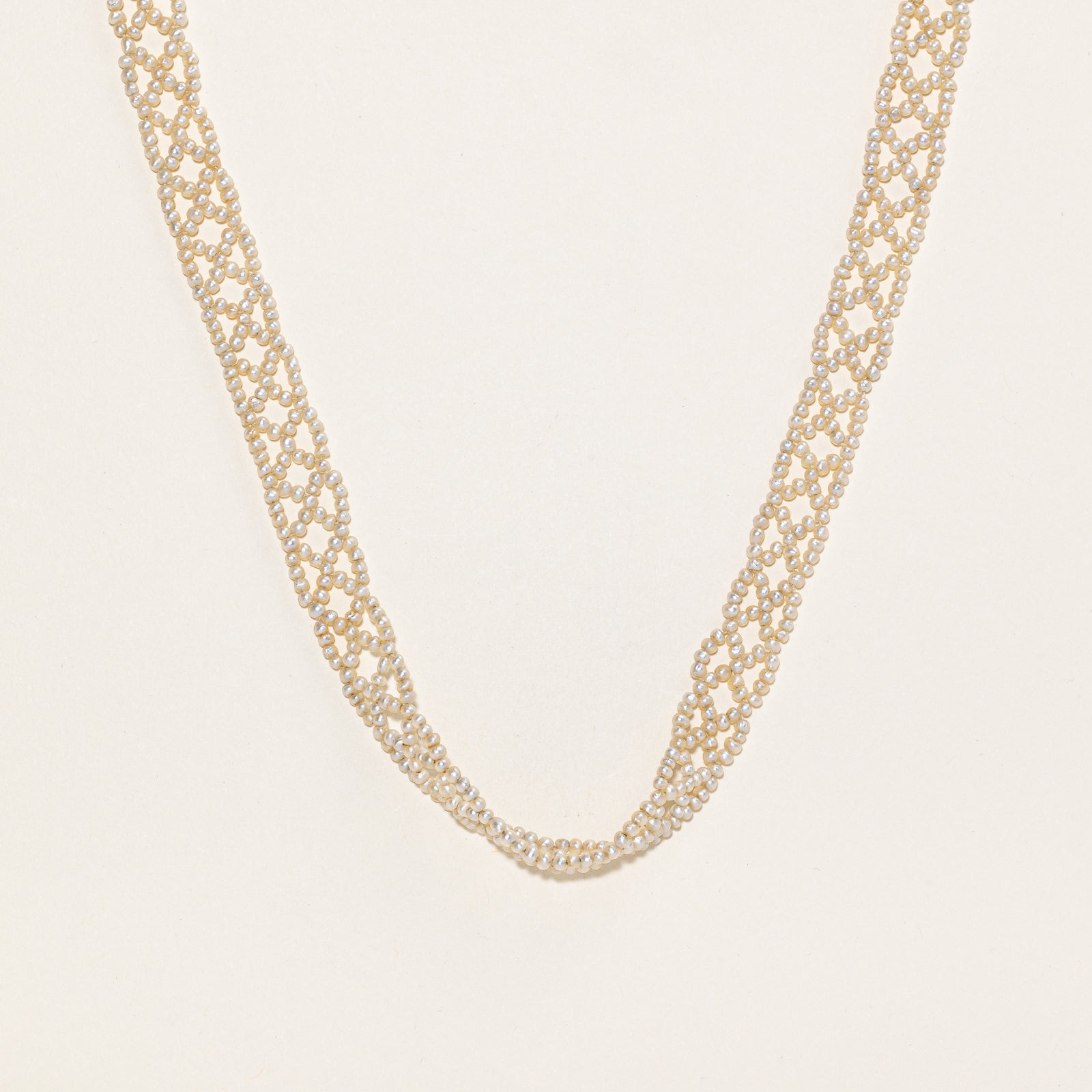 Vintage Aquamarine, Diamond & Pearl Strand Necklace | 1.60ctw, 0.06ctw | 31"