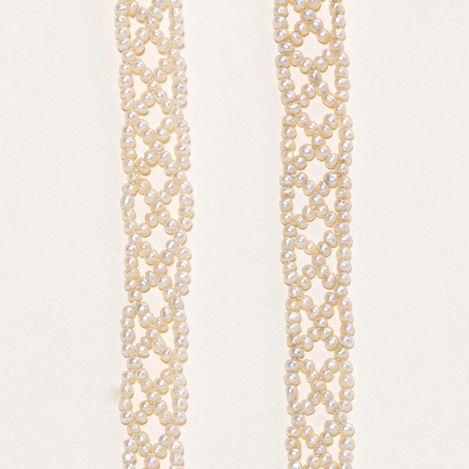 Vintage Aquamarine, Diamond & Pearl Strand Necklace | 1.60ctw, 0.06ctw | 31"