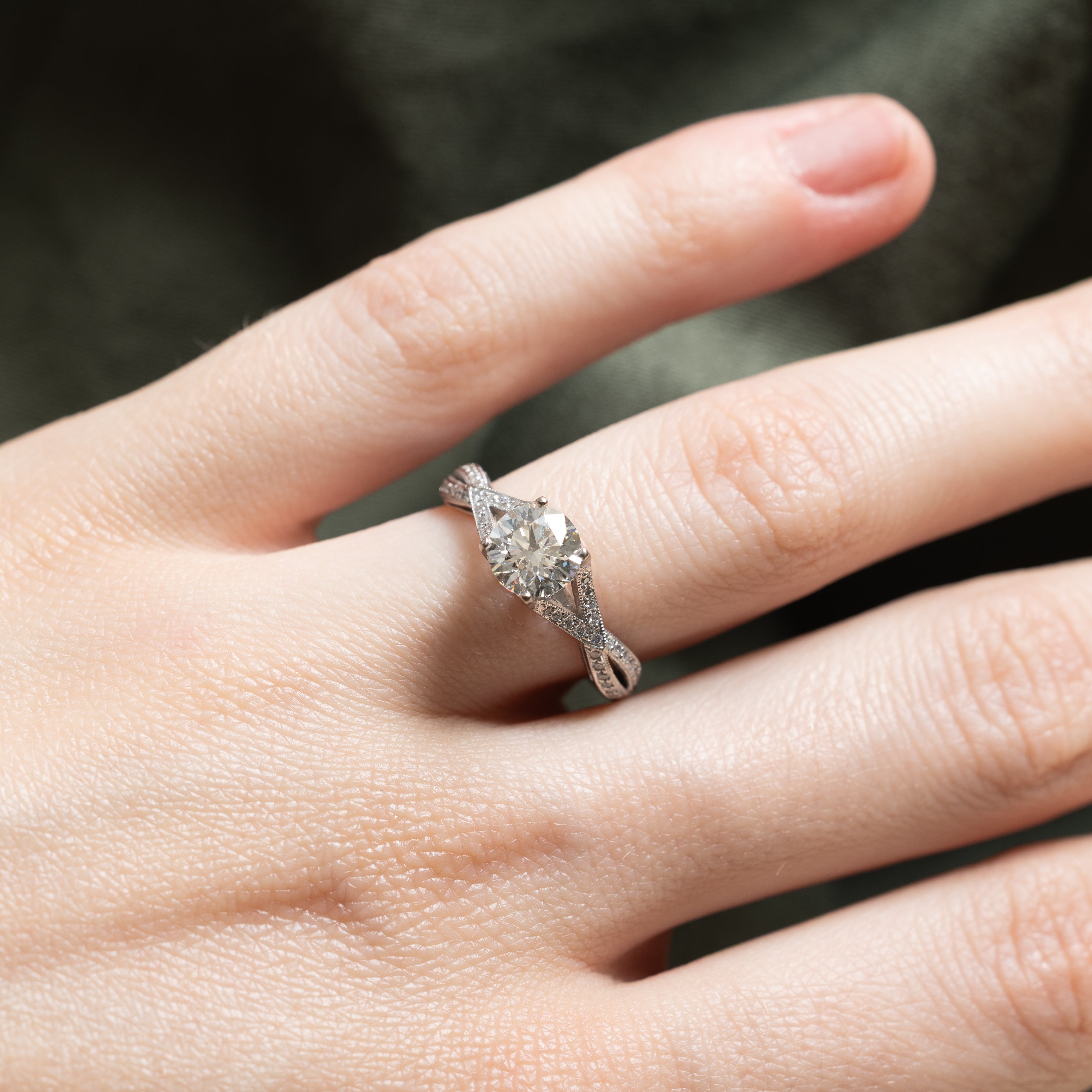 'Tacori' Diamond Twisted Cathedral Engagement Ring | 1.30ctw | SZ 6