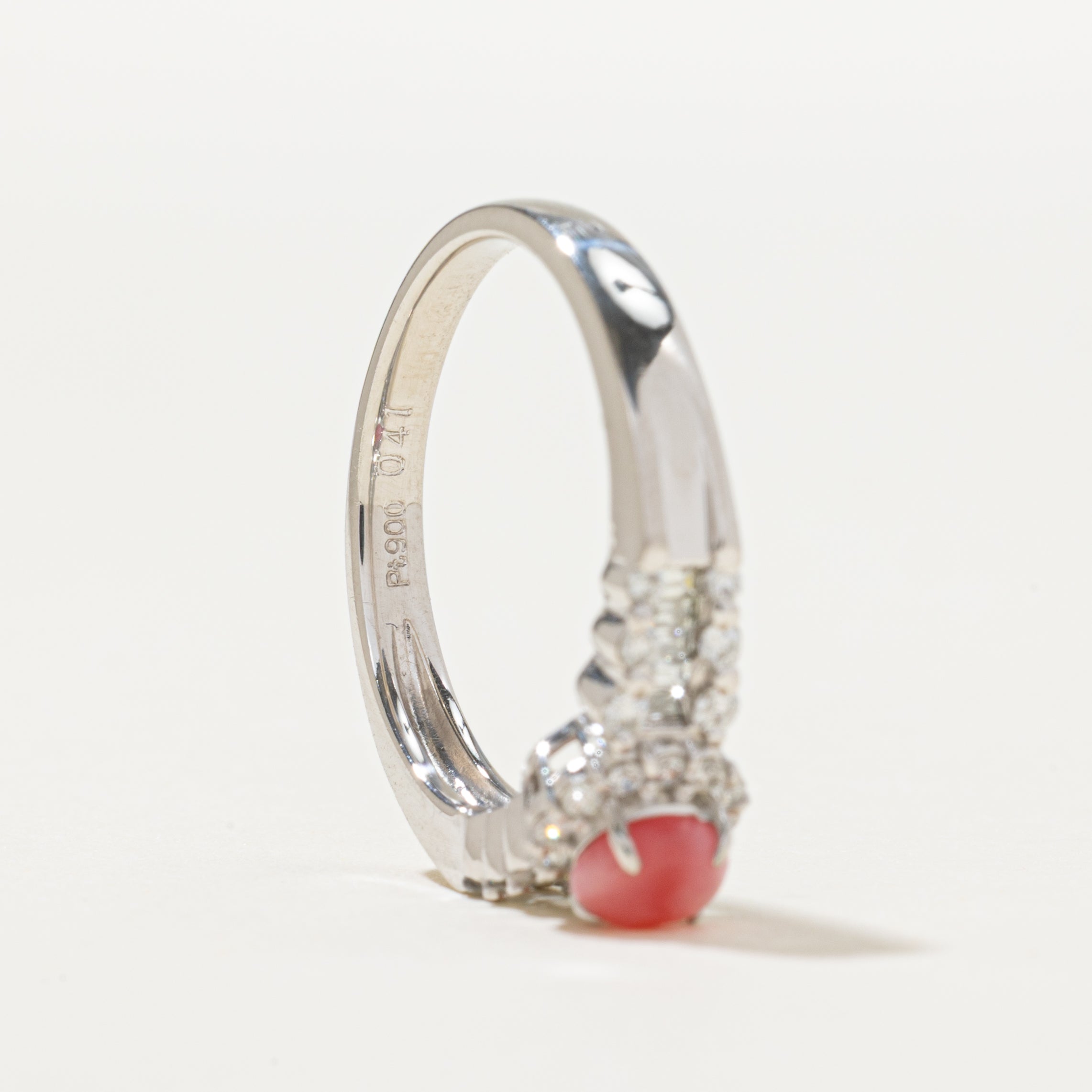 Conch Pearl & Diamond Halo Ring | 0.41ct, 0.30ctw | SZ 6