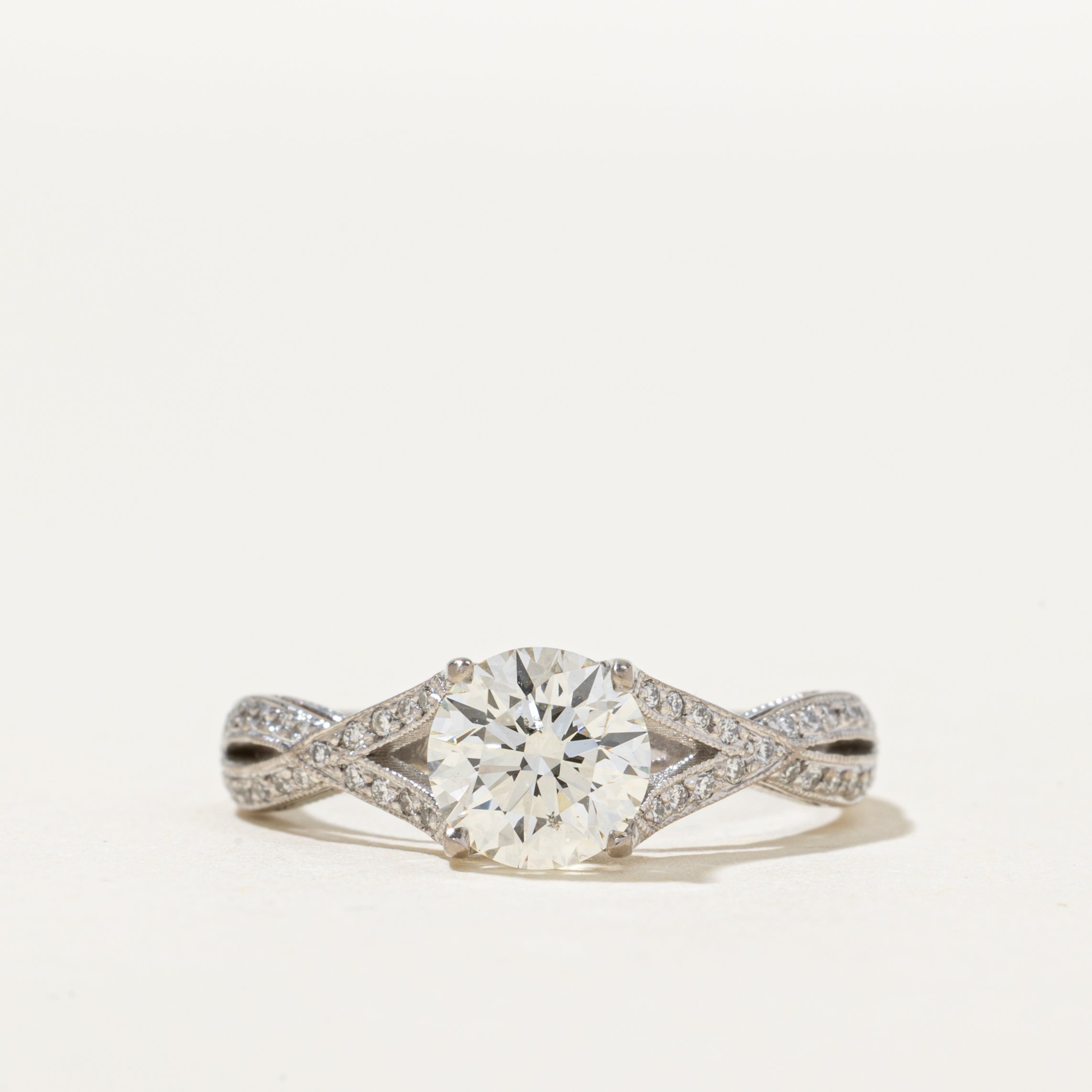 'Tacori' Diamond Twisted Cathedral Engagement Ring | 1.30ctw | SZ 6