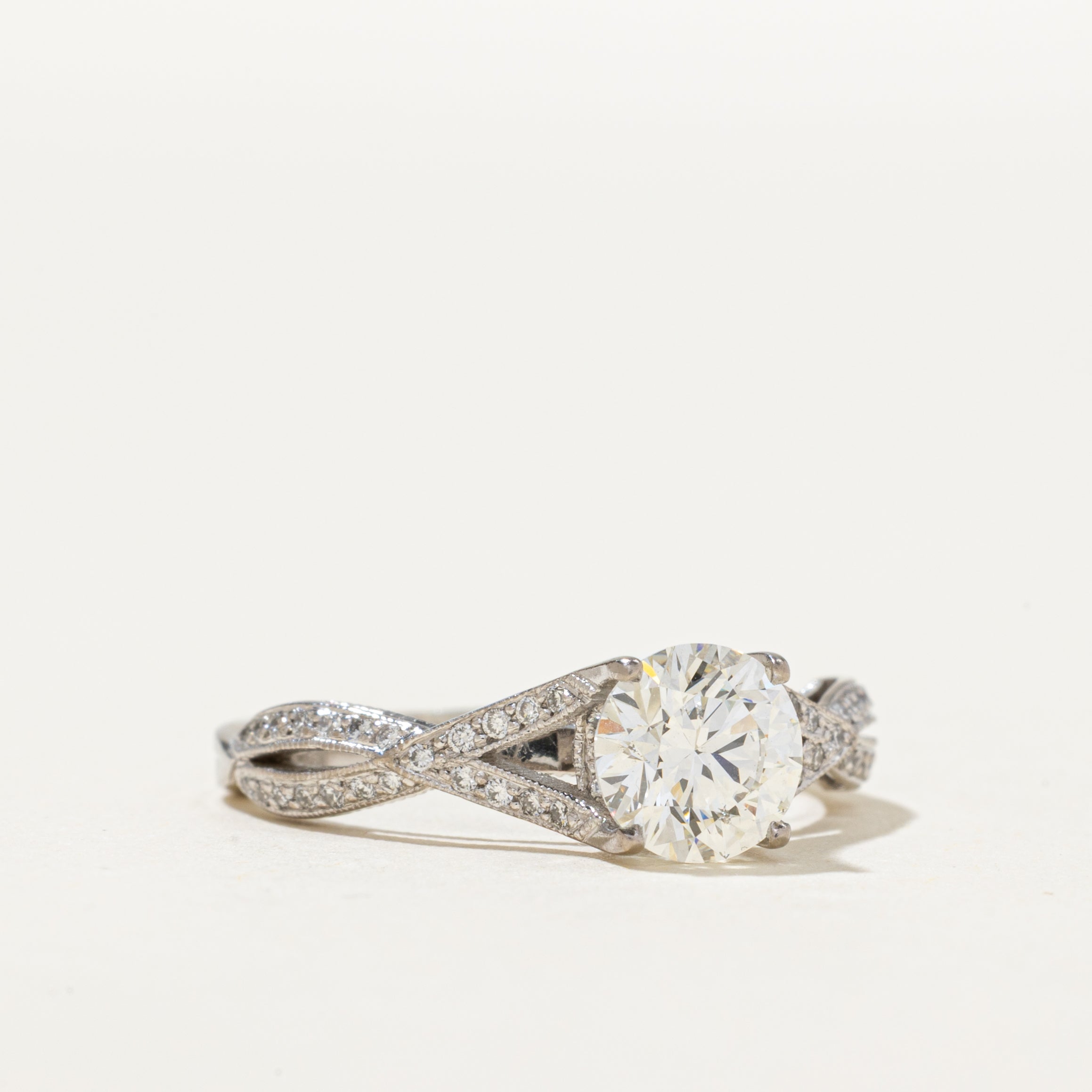 'Tacori' Diamond Twisted Cathedral Engagement Ring | 1.30ctw | SZ 6