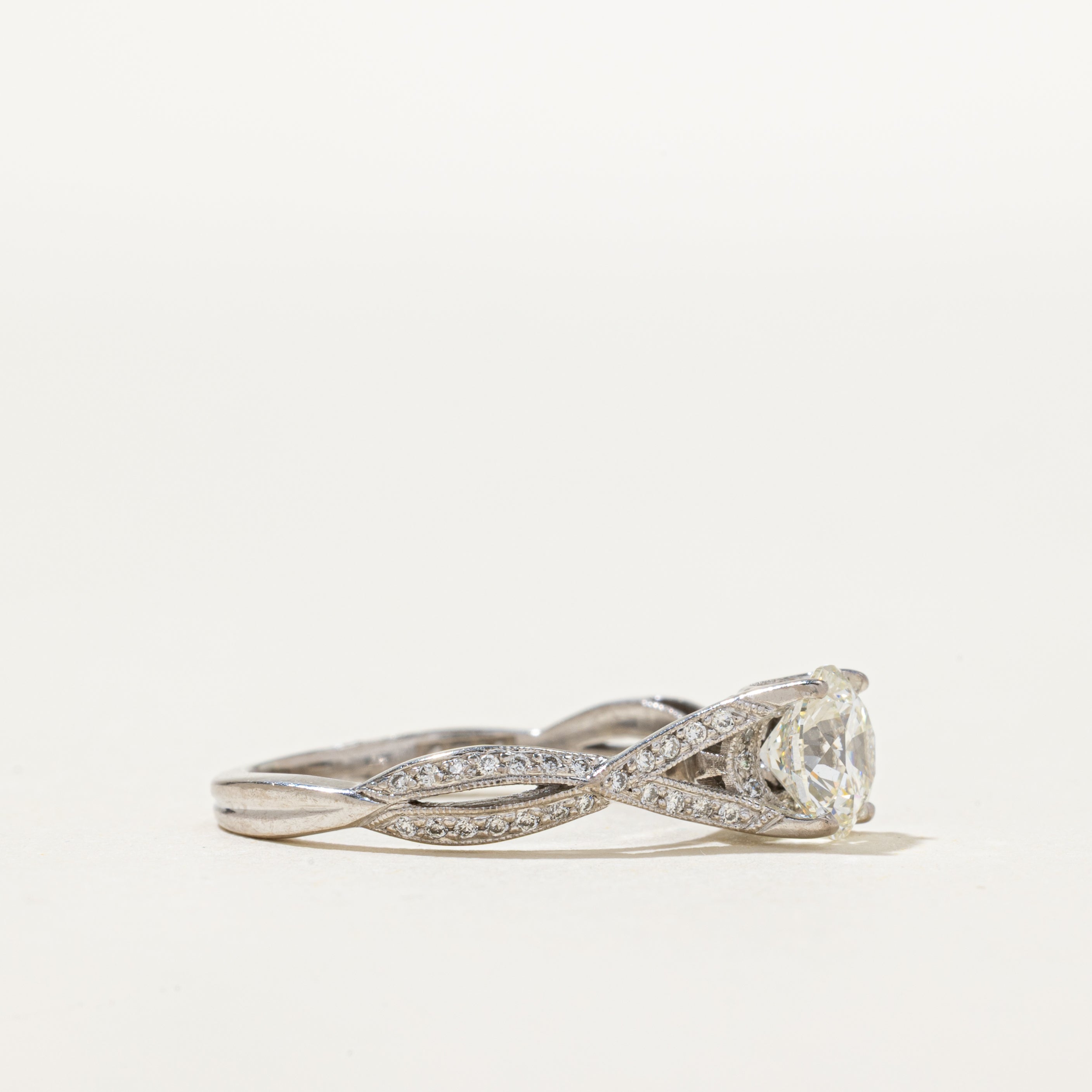 'Tacori' Diamond Twisted Cathedral Engagement Ring | 1.30ctw | SZ 6