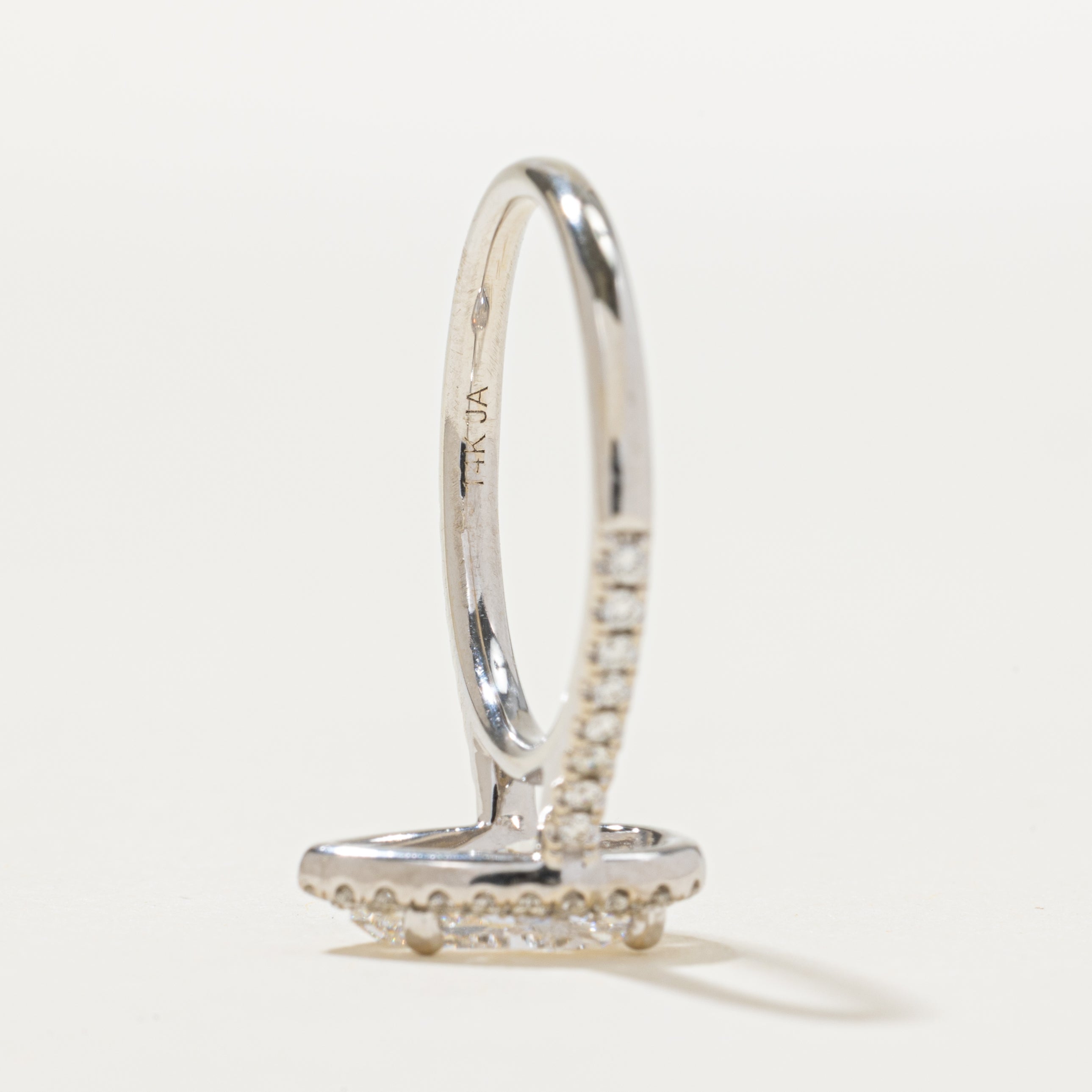 1.20ct GIA-graded Pear Shaped Natural Diamond Cathedral Ring | GIA 1.20ct VVS1 D | 0.27ctw | SZ 5.25
