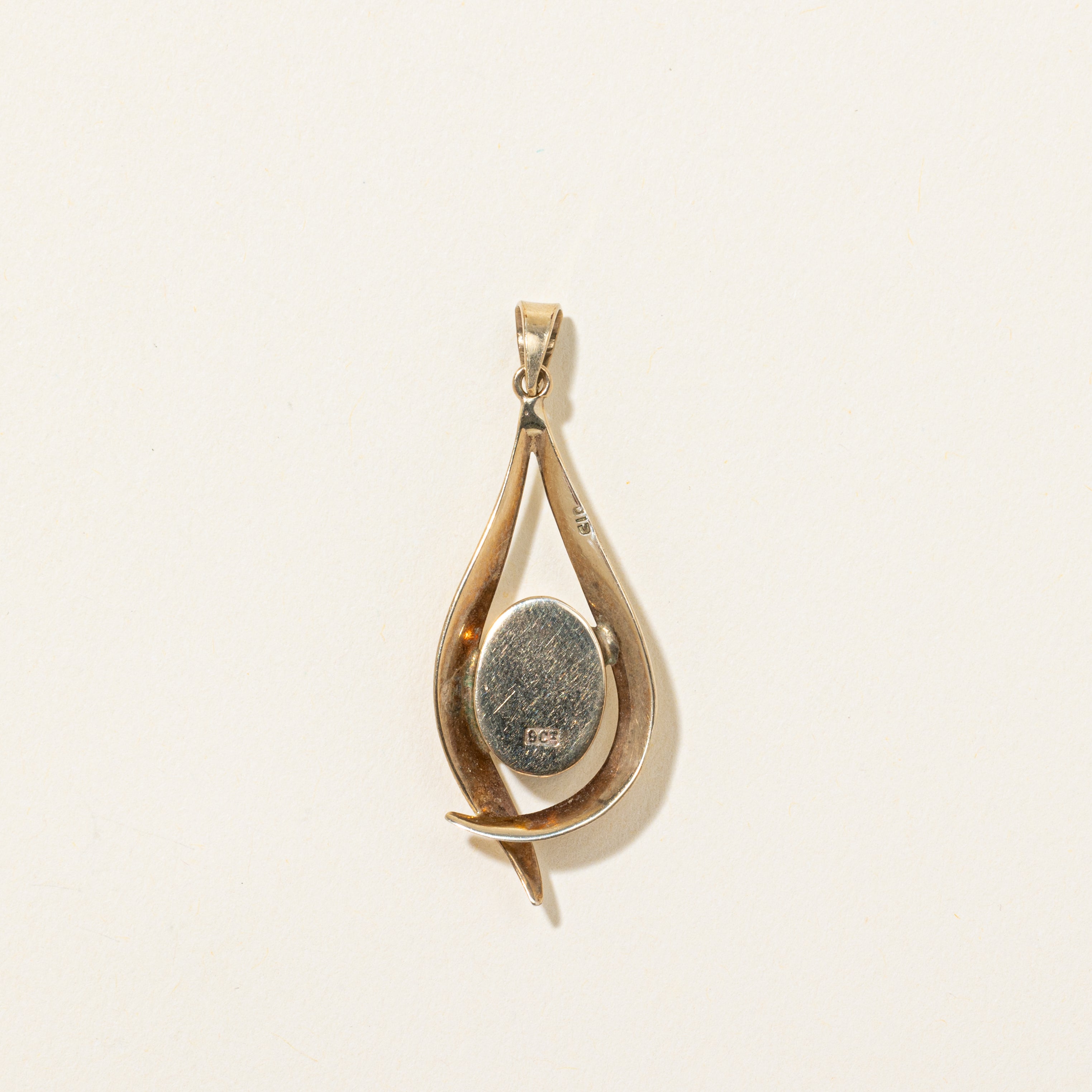 Vintage Australian Opal Teardrop Pendant | 0.22ct