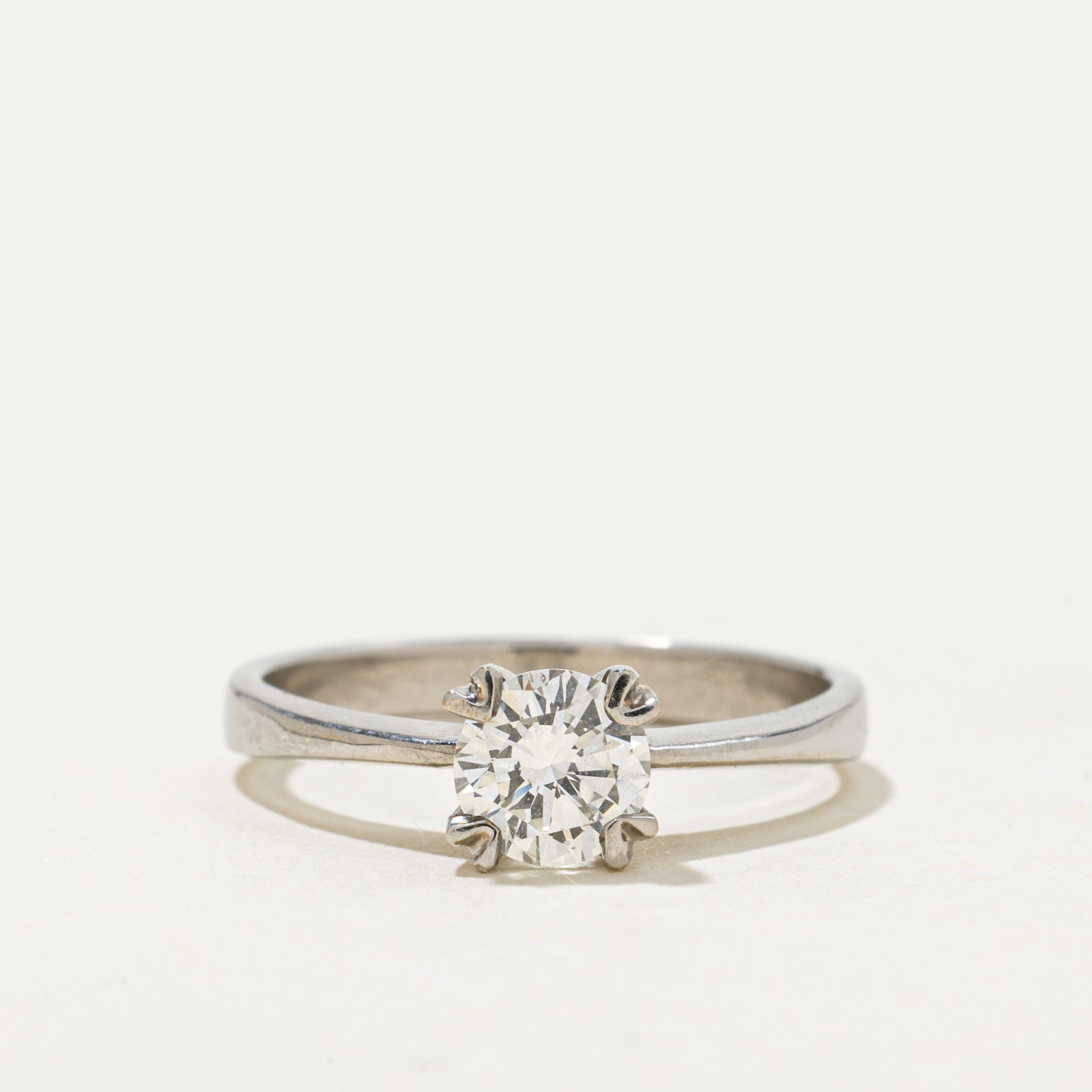 Bague de fiançailles solitaire en or 18 carats avec diamant de 0,50 ct | Taille 4,5
