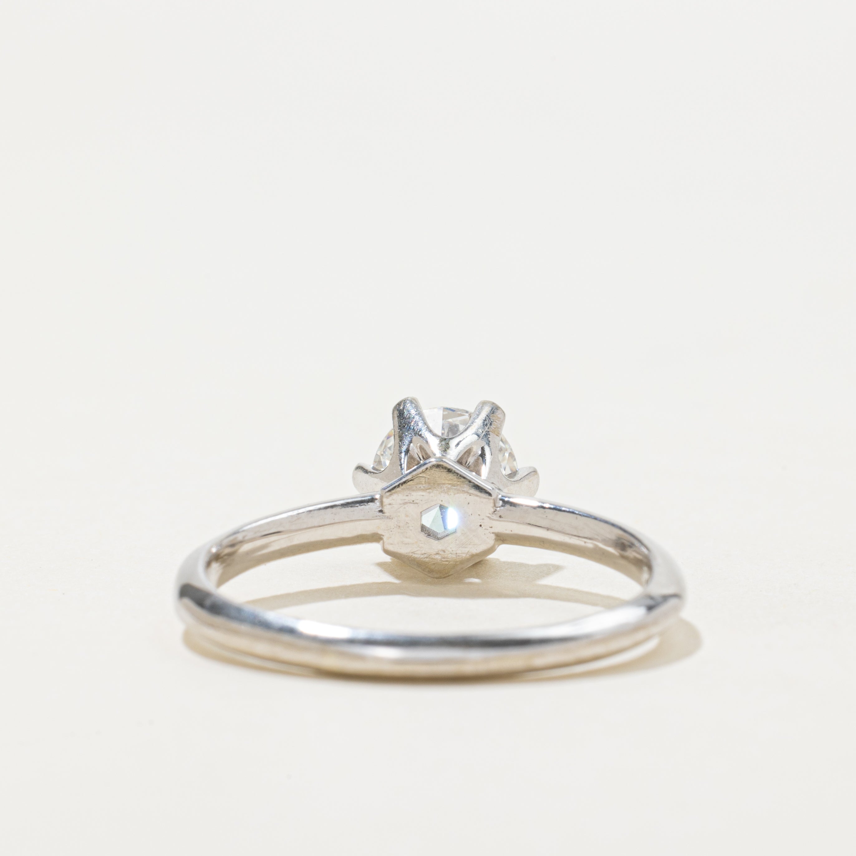 18k Six Prong Diamond Engagement Ring | 1.12ct | SZ 9