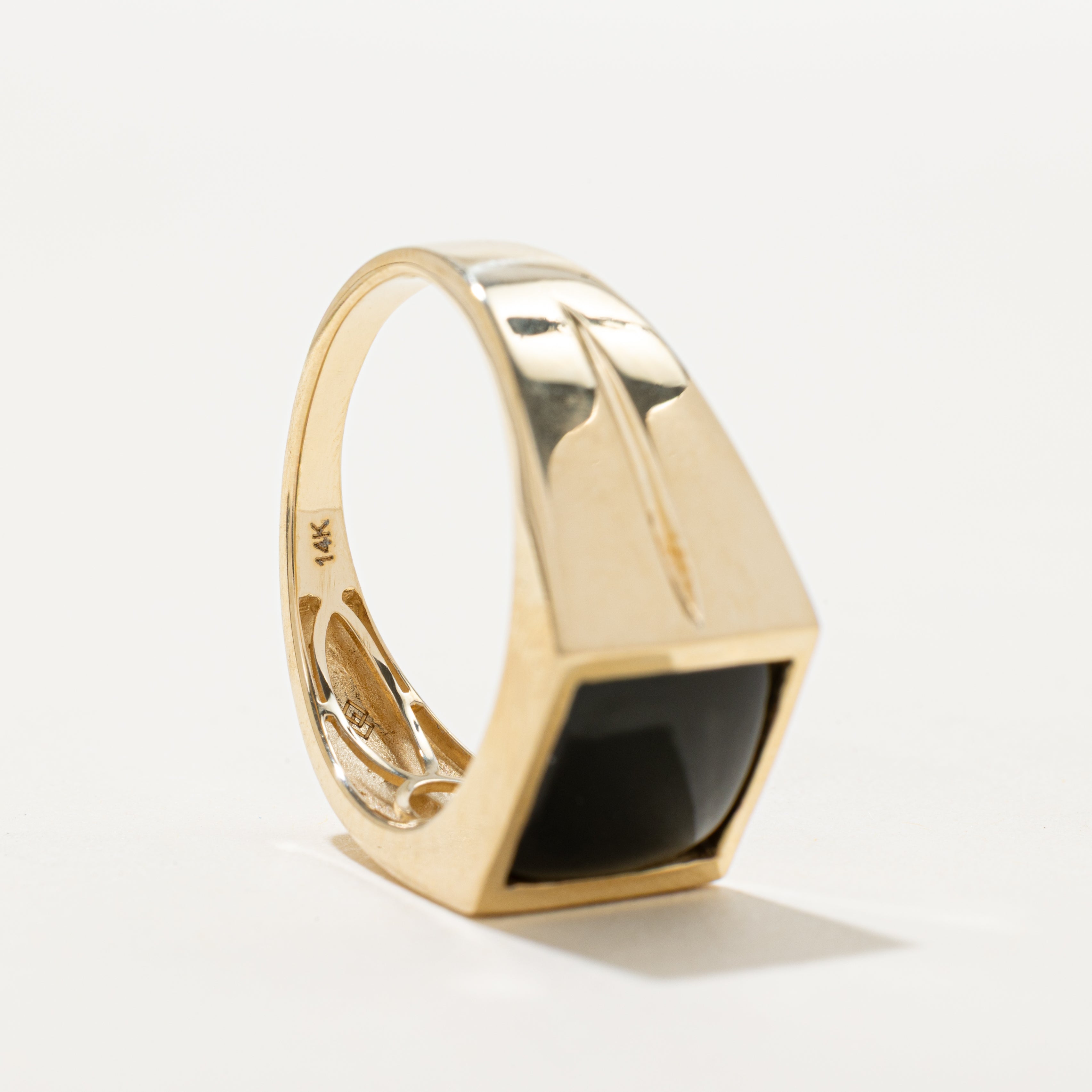 Square Cabochon Onyx Signet Ring | 4.00ct | SZ 11