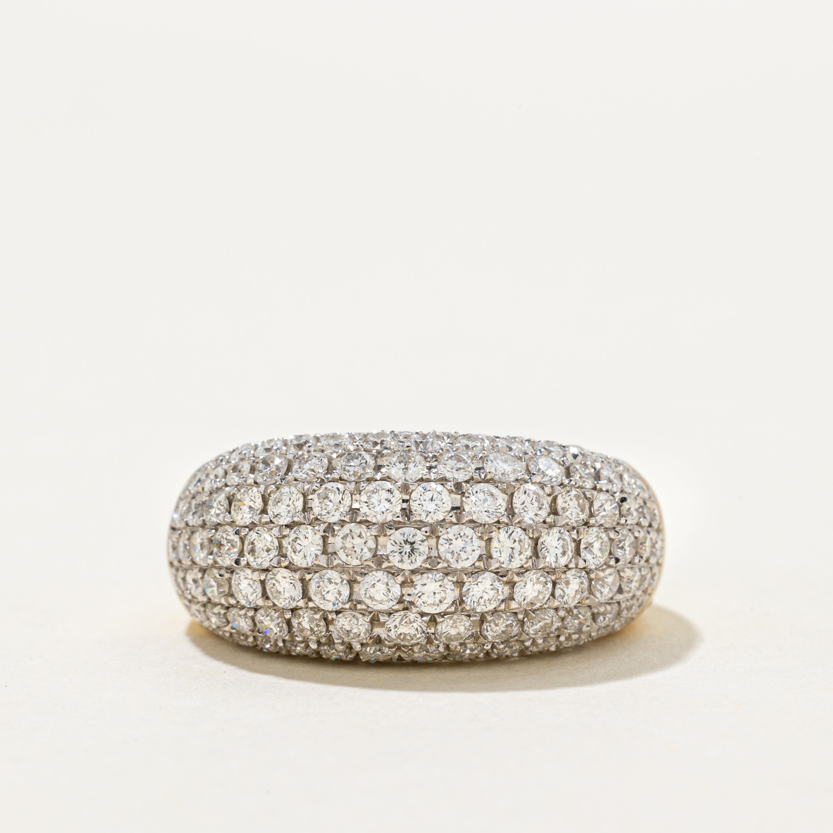 18k Pave Set Diamond Dome Ring | 2.00ctw | SZ 7.25