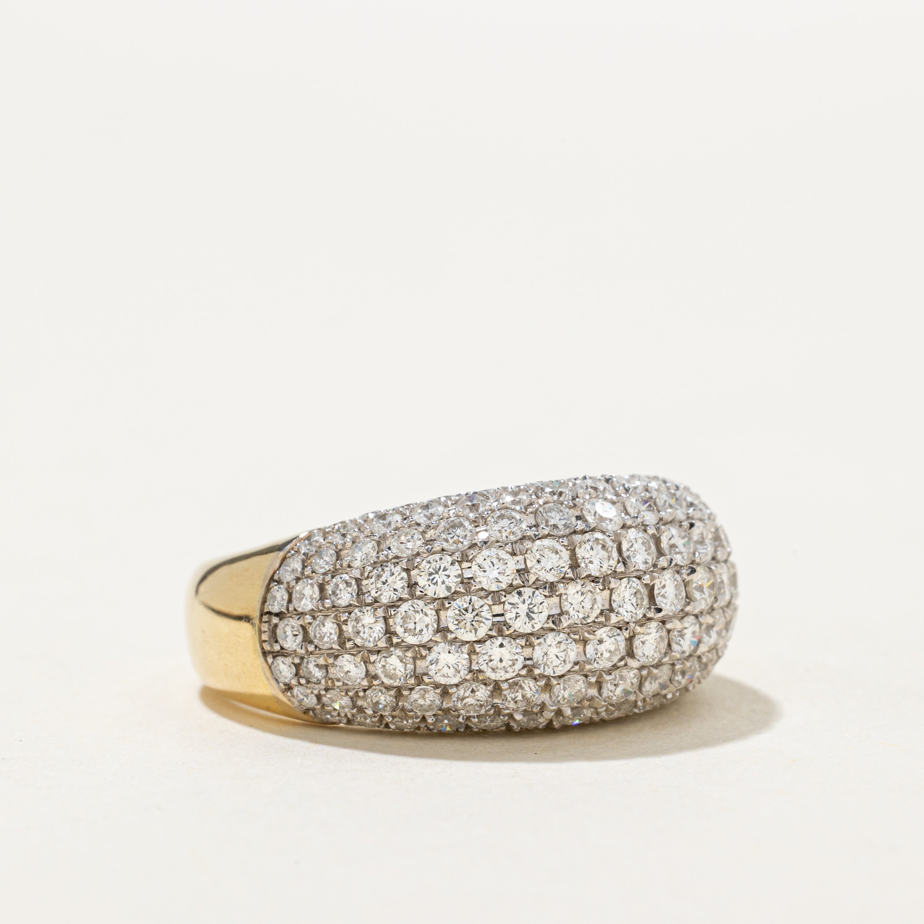 18k Pave Set Diamond Dome Ring | 2.00ctw | SZ 7.25