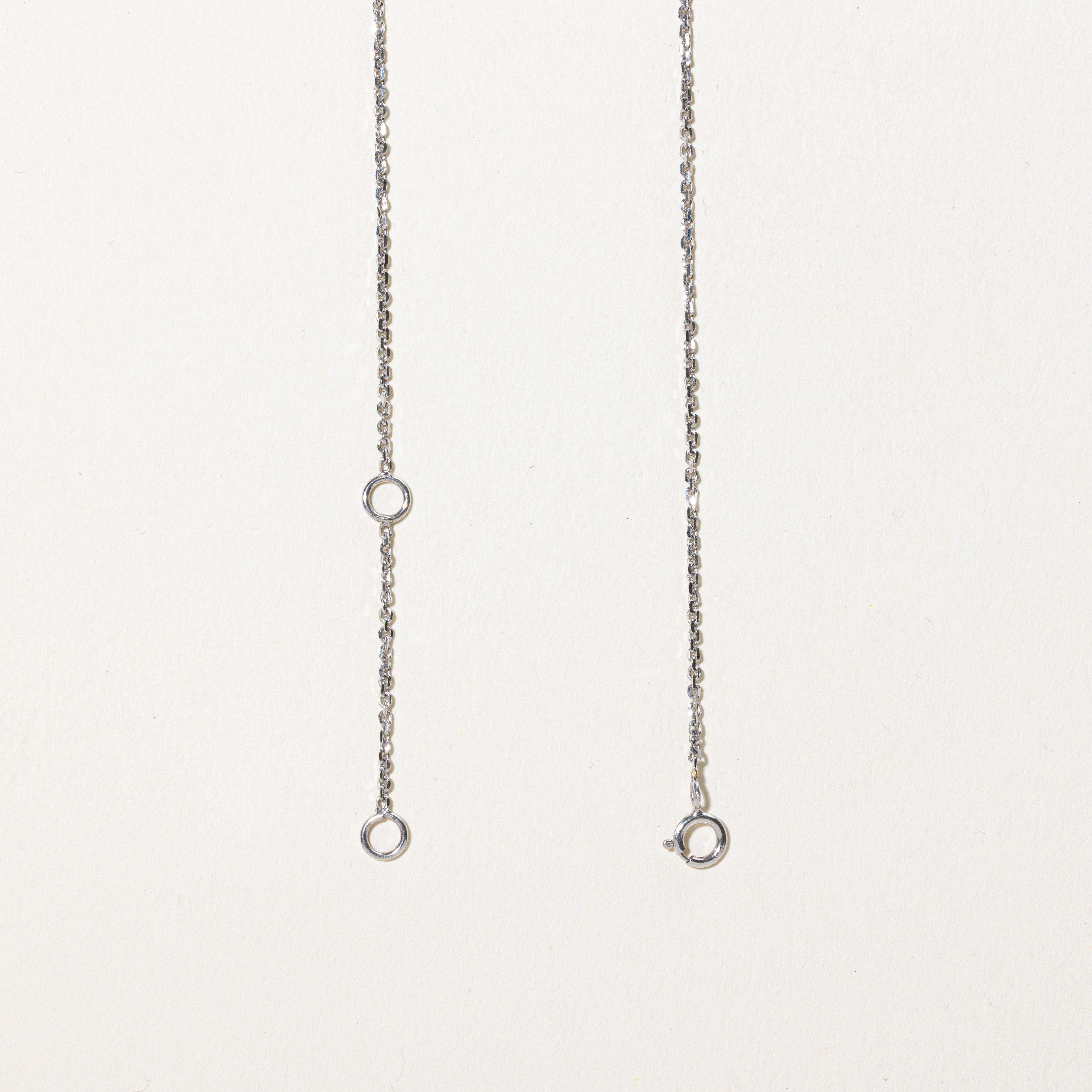 Collier pendentif cercle en or 18 carats serti d'un halo de diamants marguerite | 0,41 ct | 40,6 cm