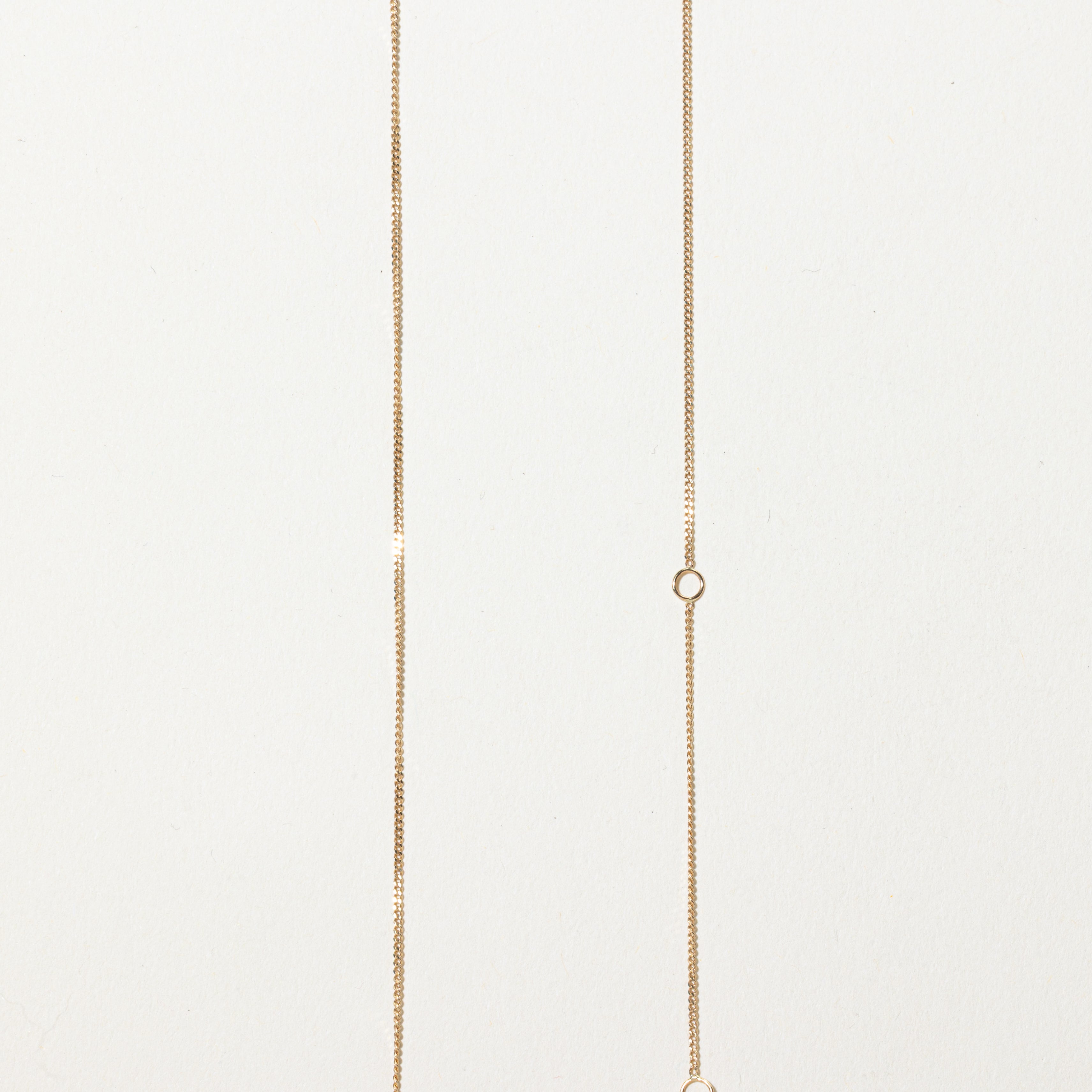 Collier pendentif en or 18 carats serti de diamants canadiens | 0,21 ct | 43 cm