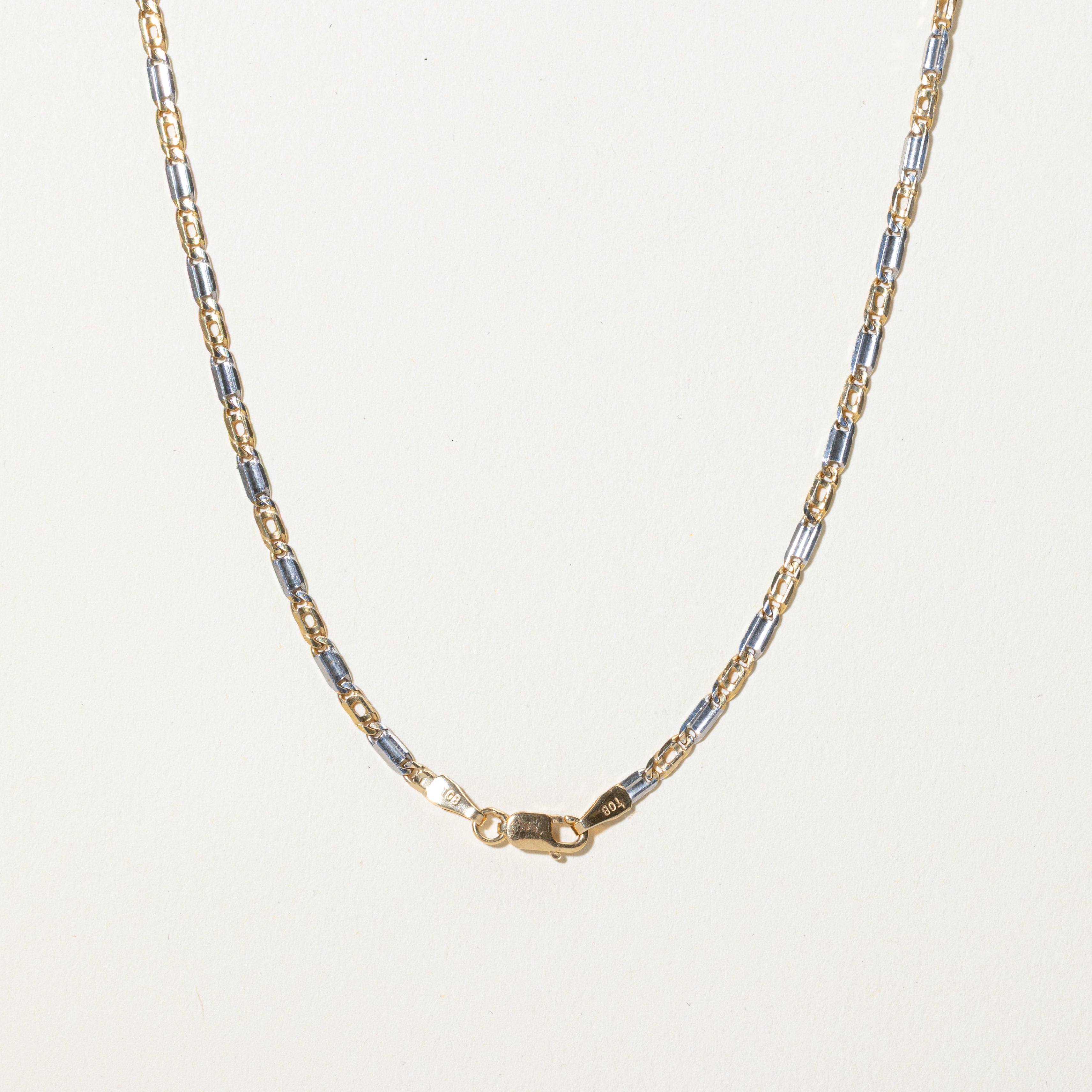 Collier pendentif bicolore en citrine et diamants sertis clos | 5,77 ct, 0,11 ct au total | 48 cm