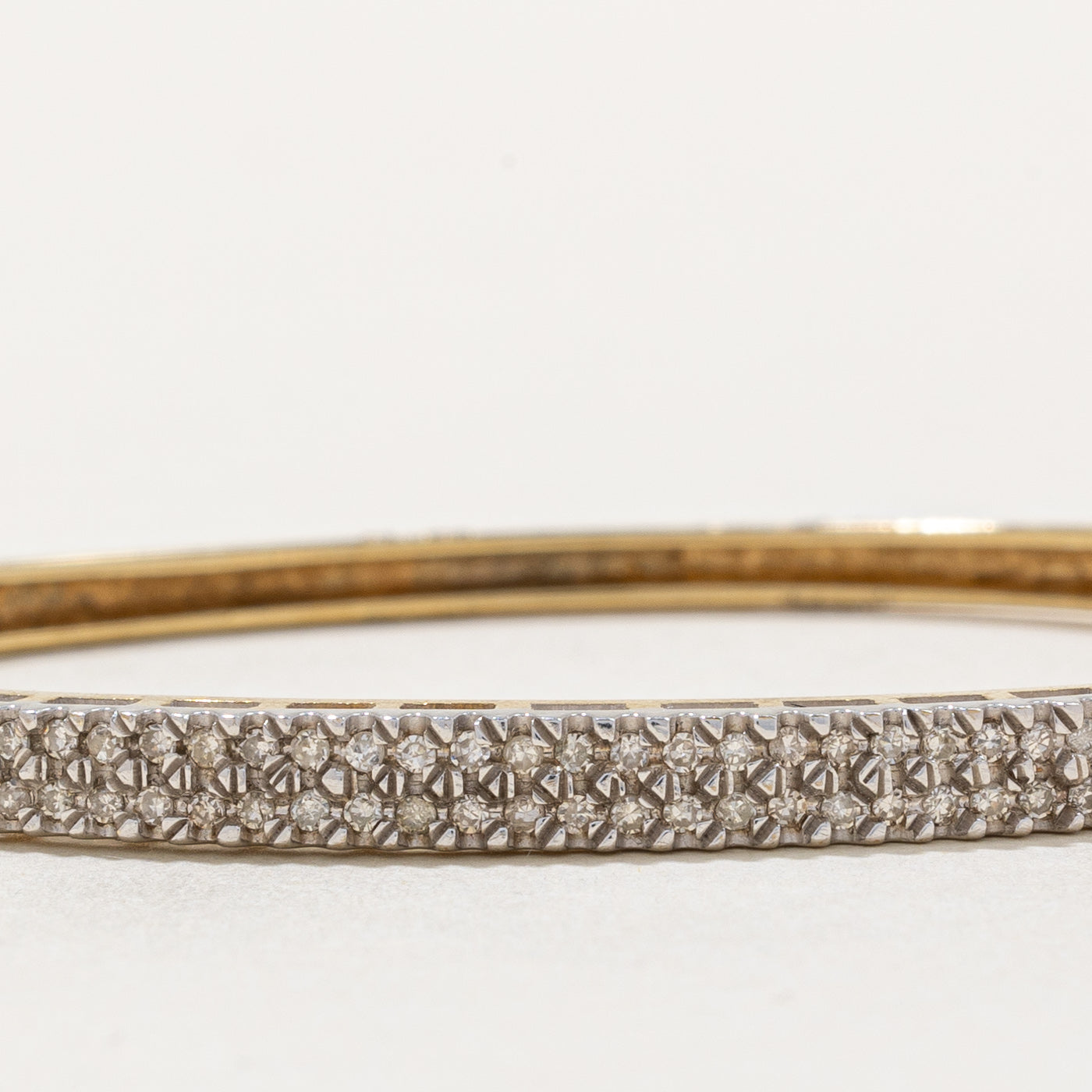 Bracelet jonc double rangée de diamants | 0,50 ct | 8" |