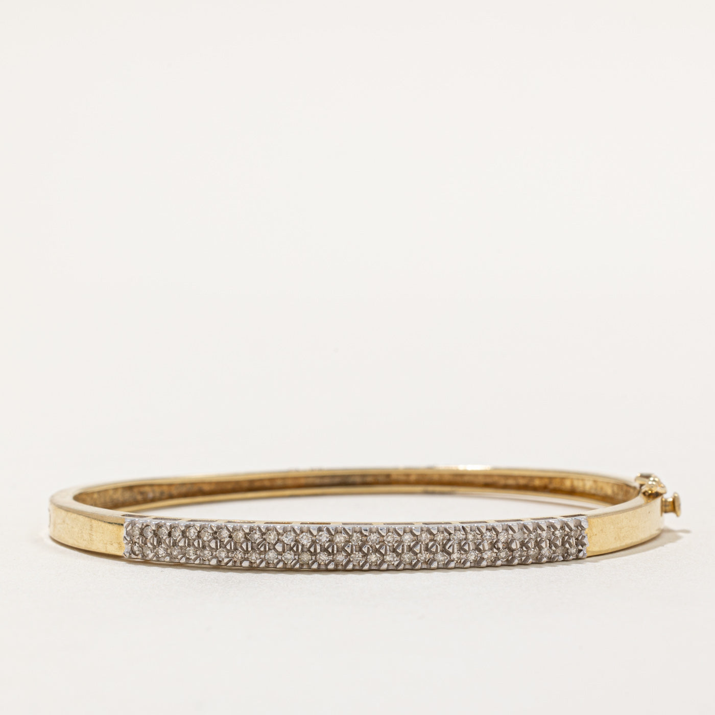 Bracelet jonc double rangée de diamants | 0,50 ct | 8" |