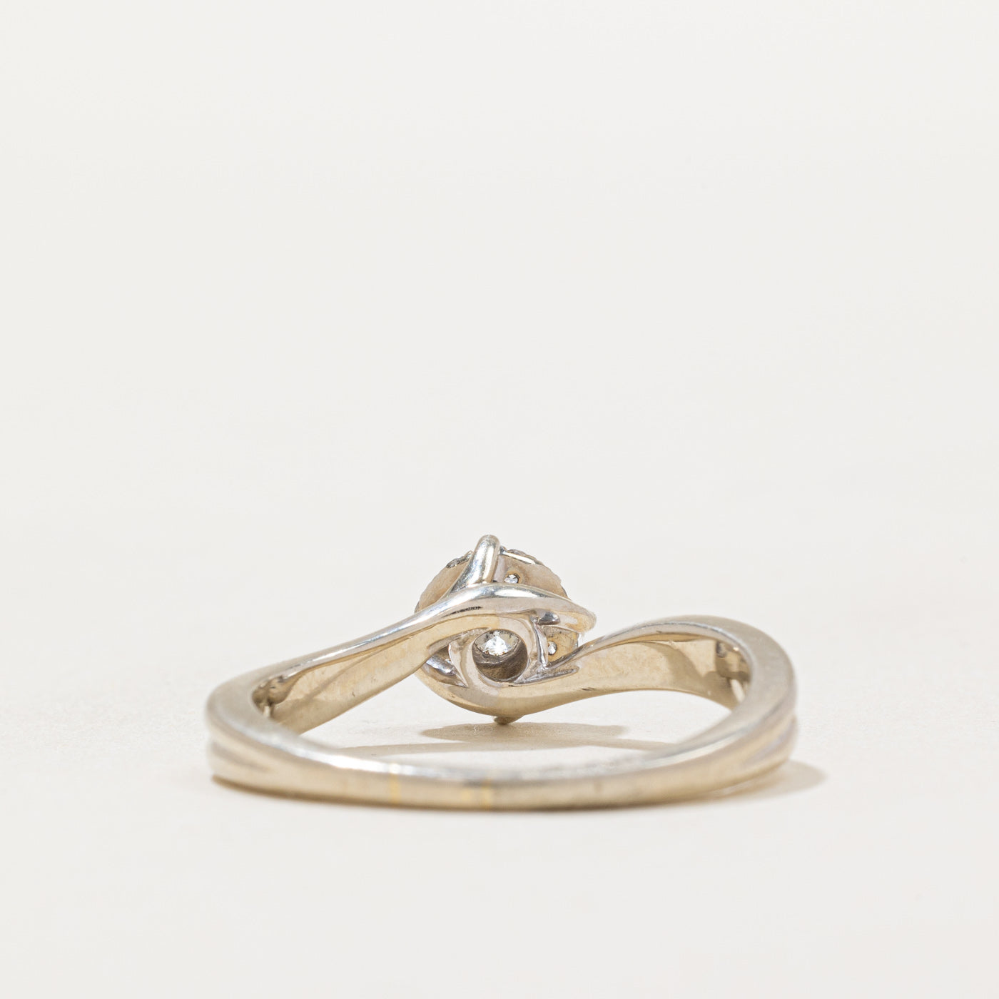 Diamond Halo Bypass Engagement Ring | 0.27ctw | SZ 7.5 |