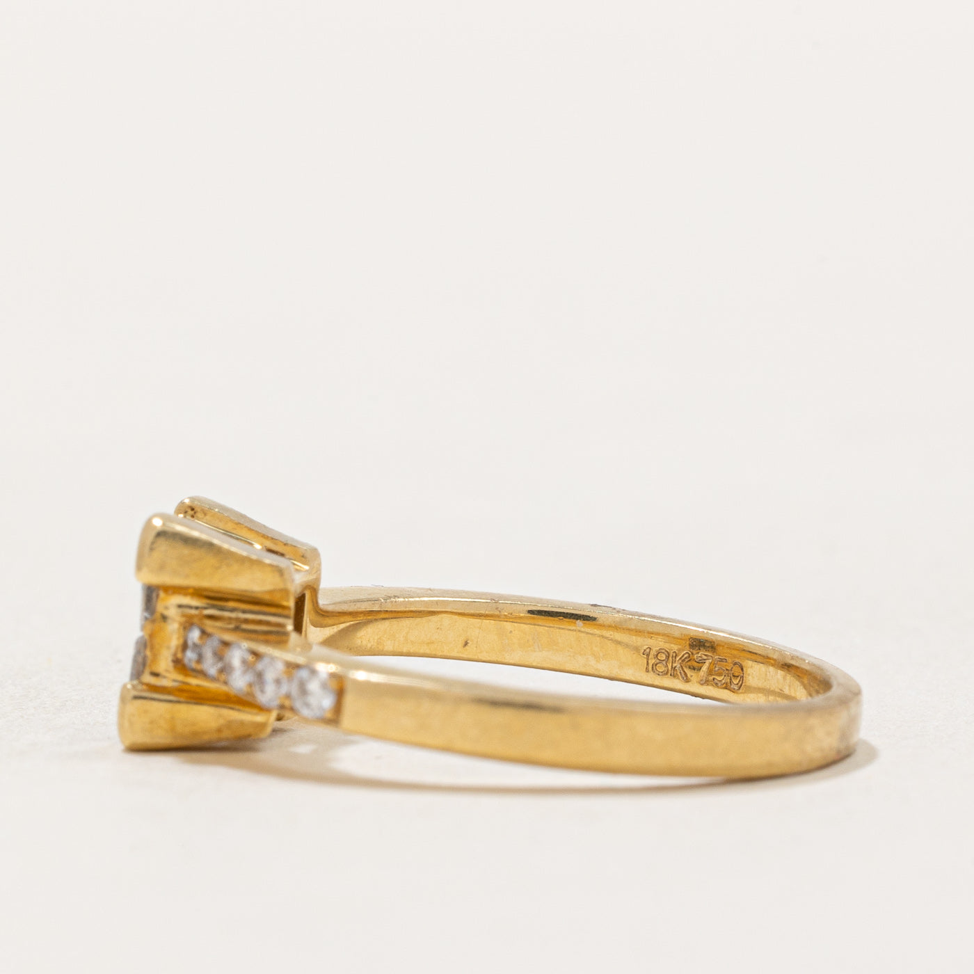 Bague en diamant taille princesse | 0,63 ct | Taille 5,25 |