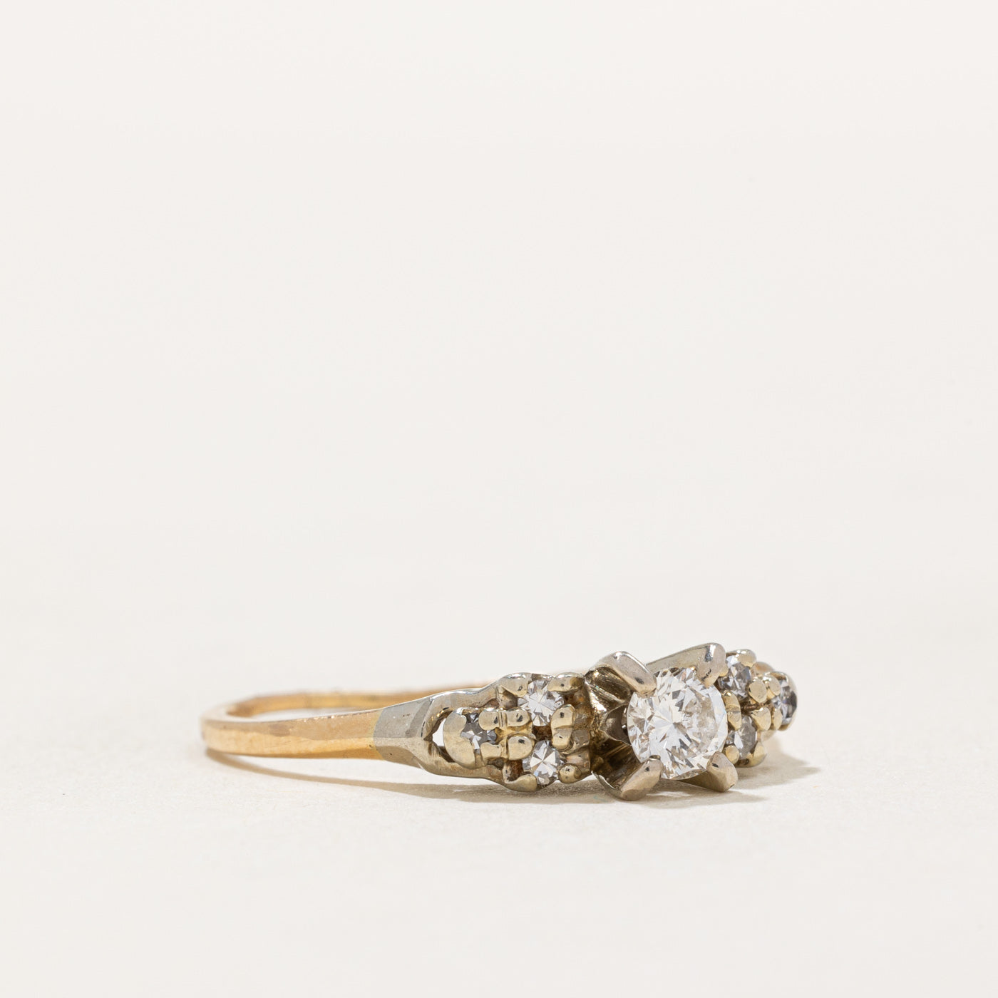 Bague vintage en diamant | 0,31 ct | Taille 8 |
