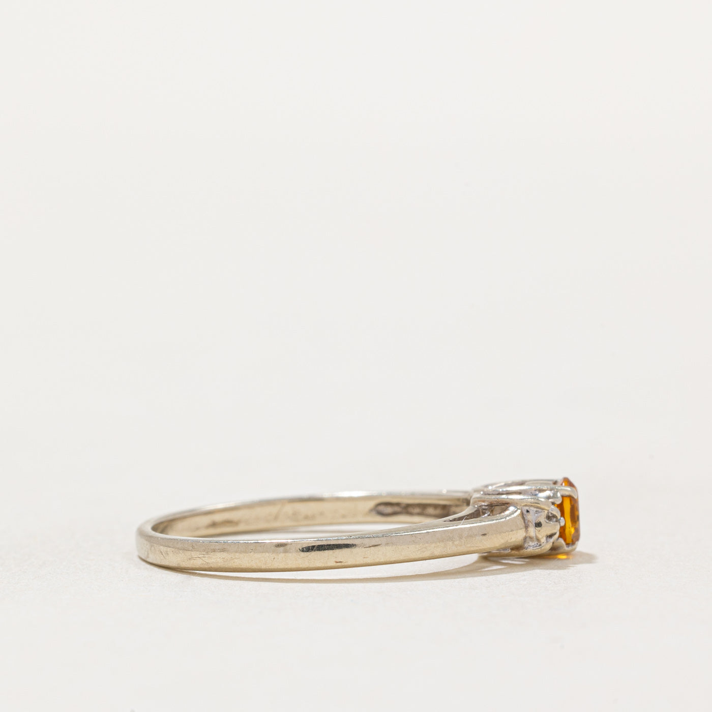 Citrine & Diamond Ring | 0.19ct, 0.01ctw | SZ 6.75 |